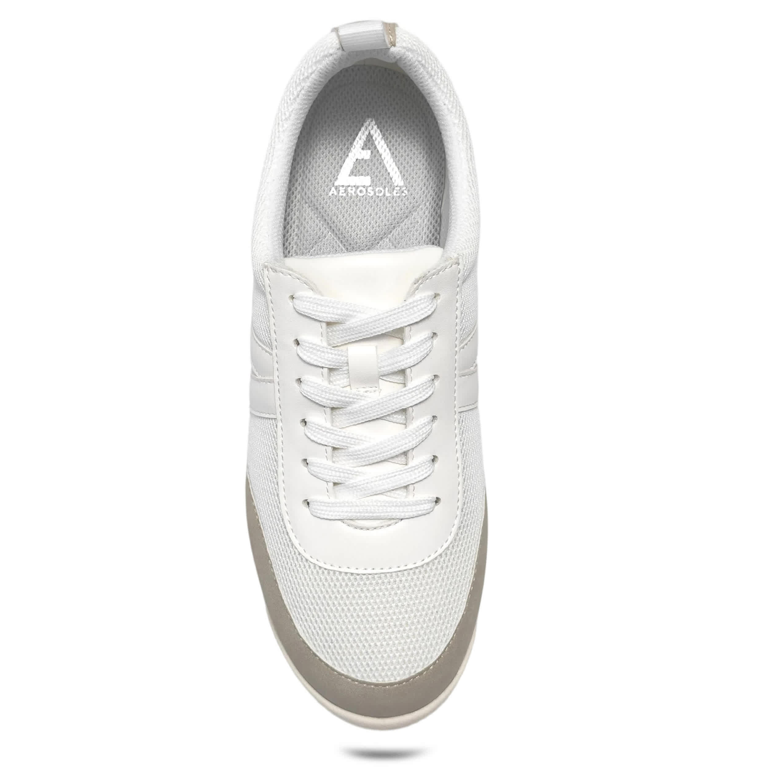 AEROSOLES-WOMENS PIXIE SNEAKER-WHITE & STONE