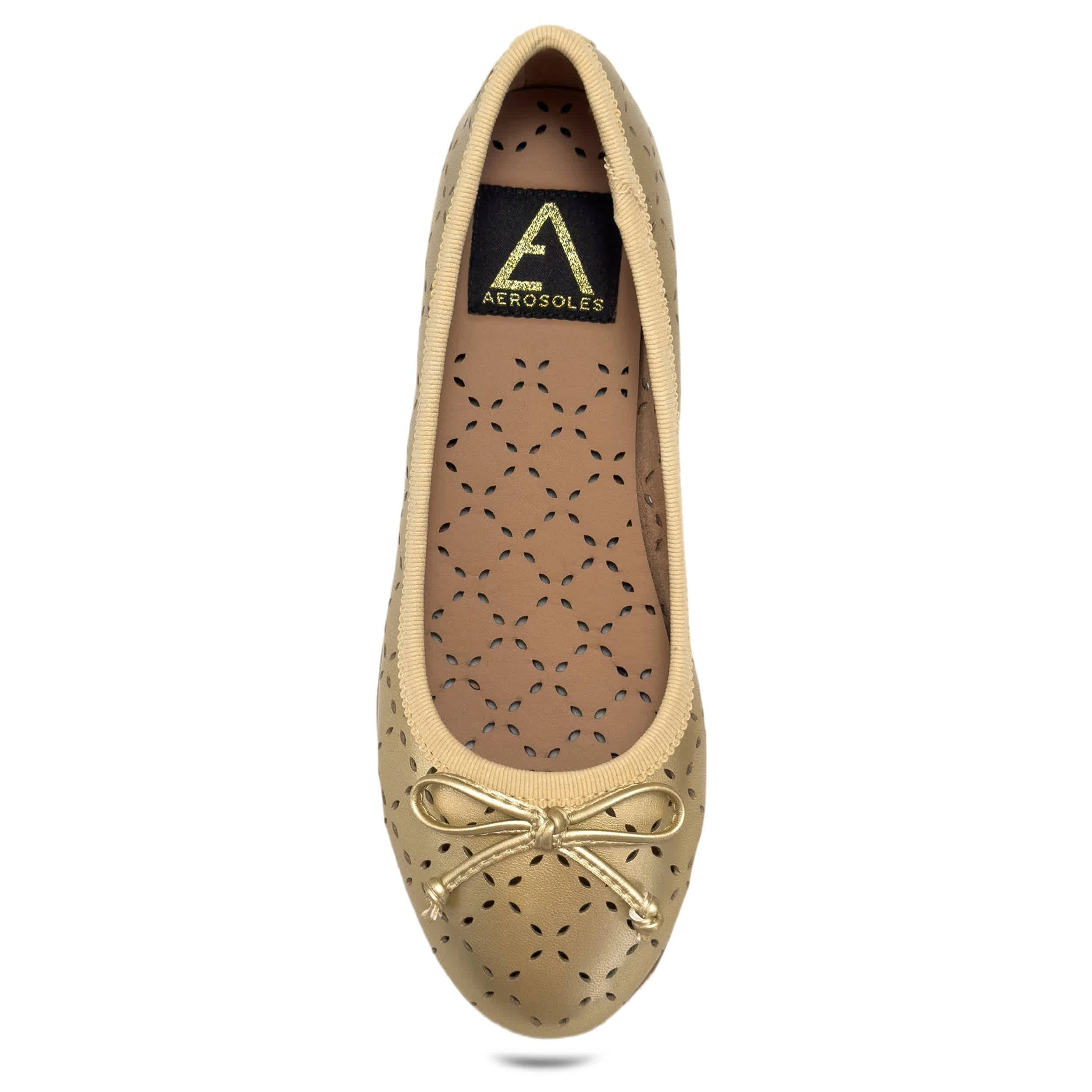 AEROSOLES-WOMENS BEYLA FLAT-GOLD & 