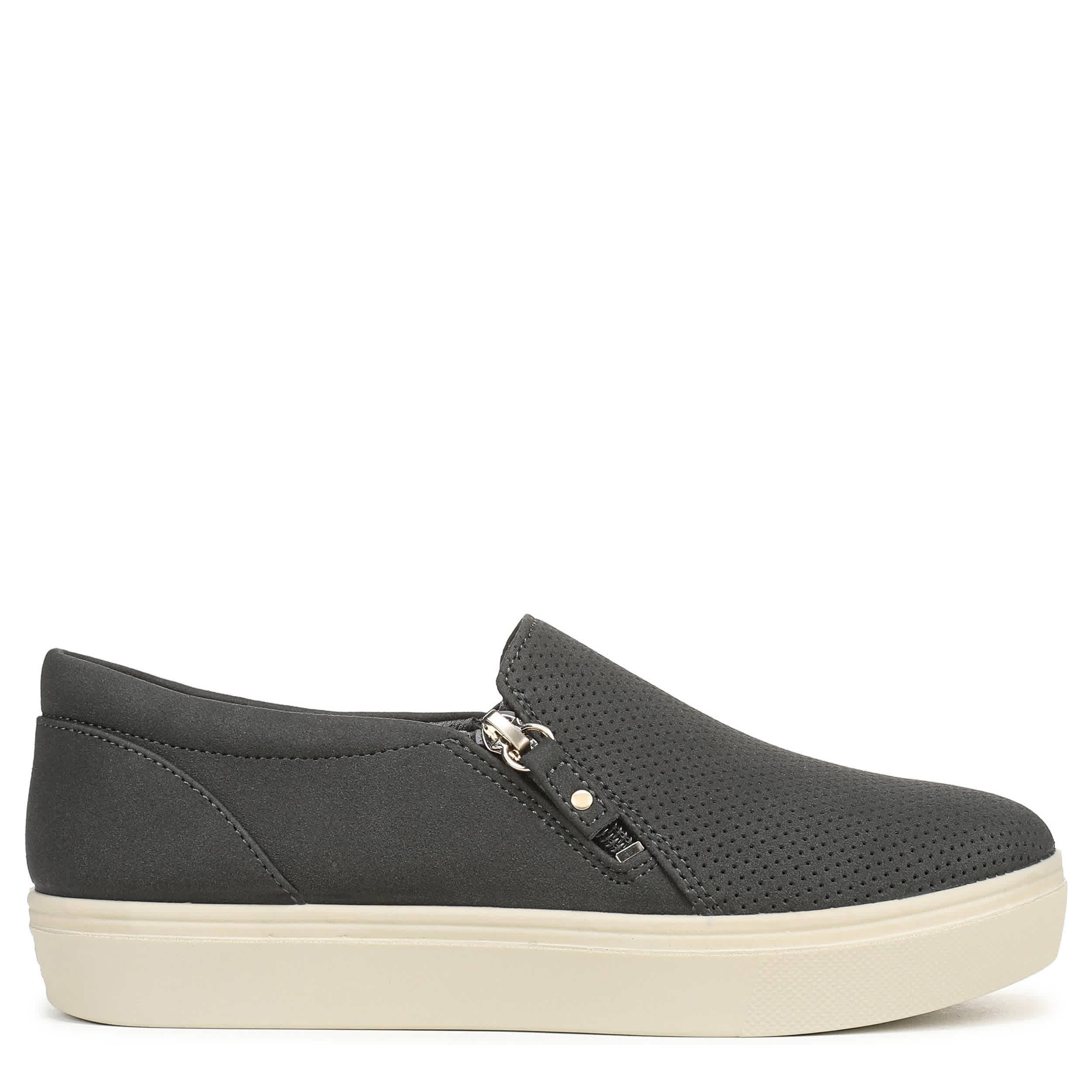 DR. SCHOLL'S-WOMENS MADISON CLOUD ZIP SNEAKER-STONE & 
