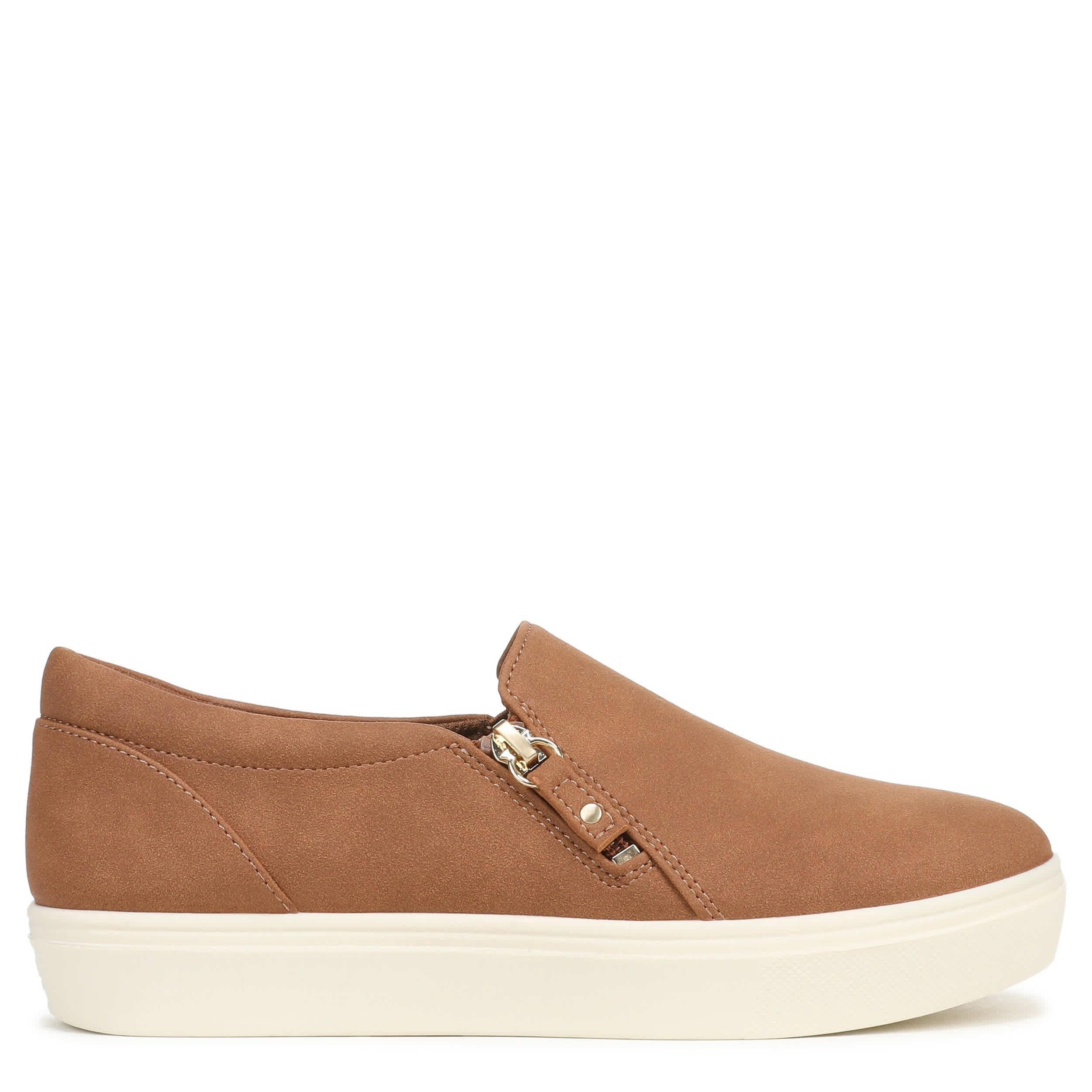 DR. SCHOLL'S-WOMENS MADISON CLOUD ZIP SNEAKER-DARK TAN & 
