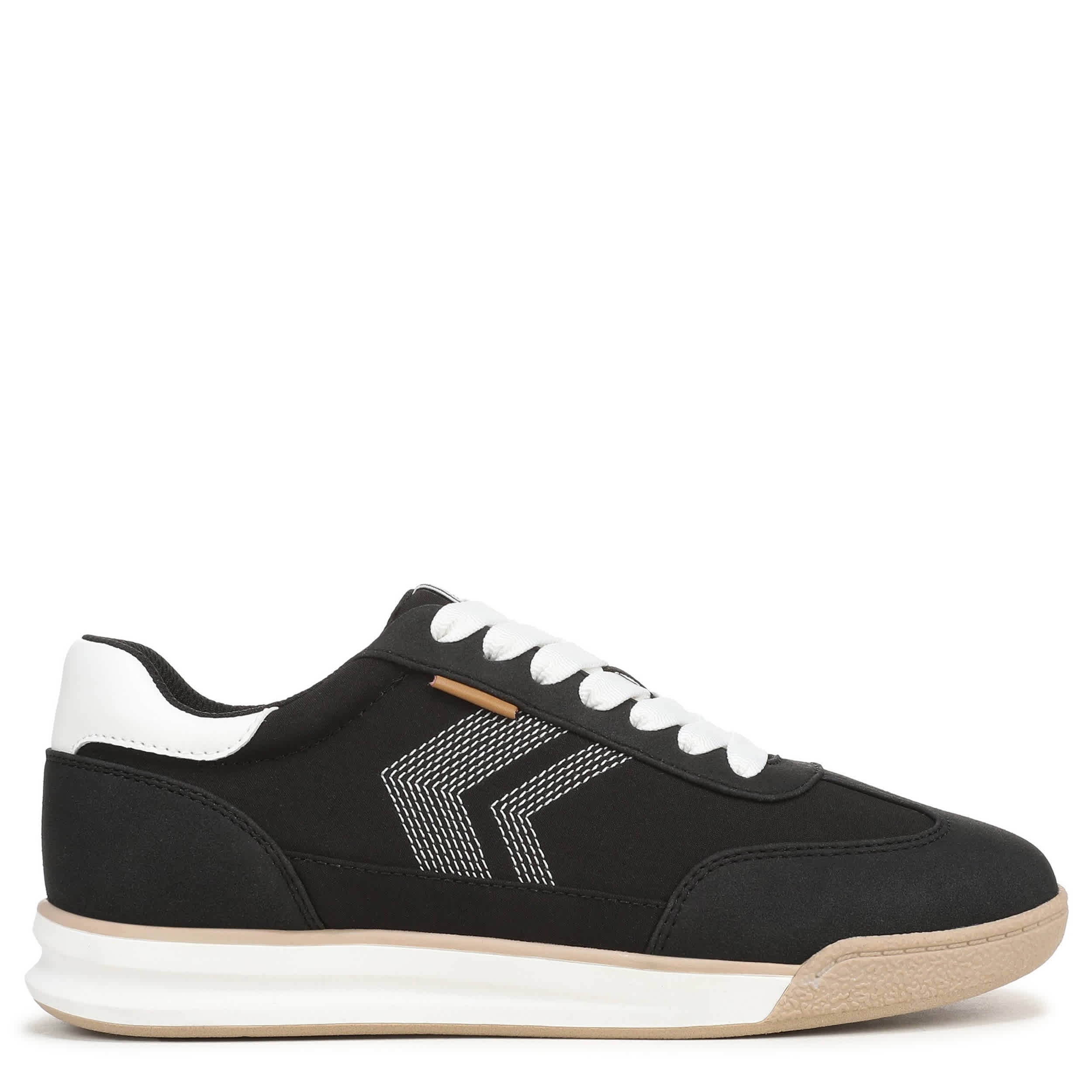 DR. SCHOLL'S-WOMENS THROWBACK RETRO SNEAKER-BLACK & 