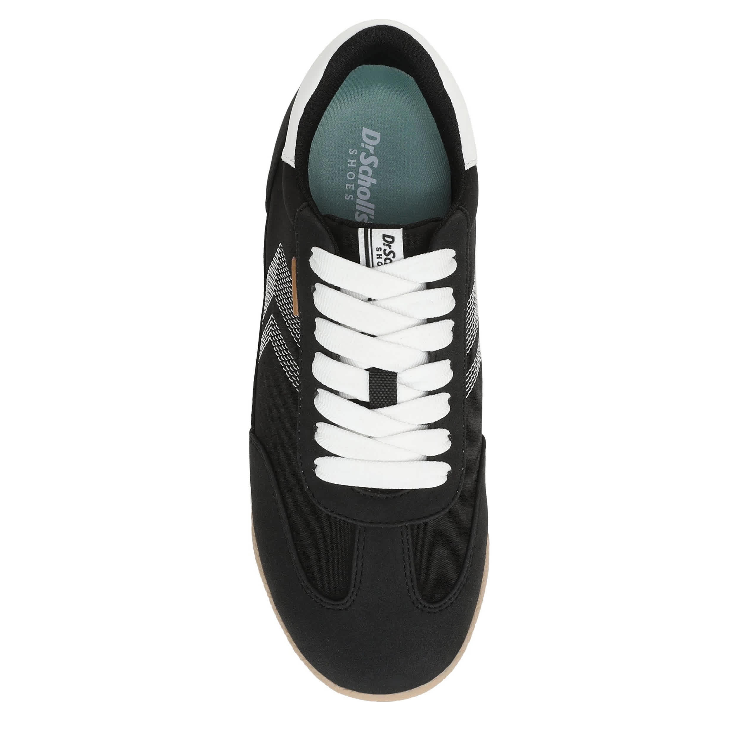 DR. SCHOLL'S-WOMENS THROWBACK RETRO SNEAKER-BLACK & 