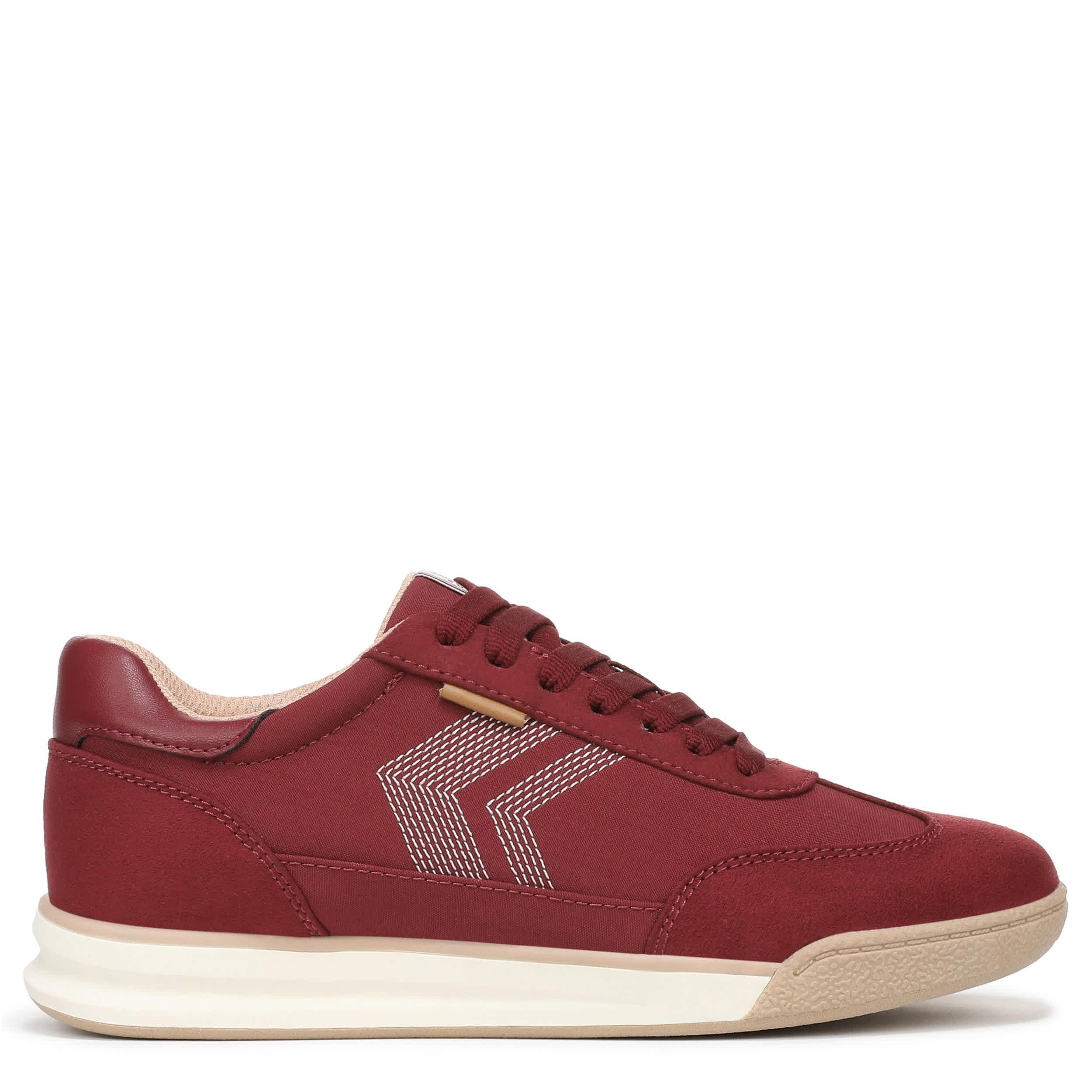 DR. SCHOLL'S-WOMENS THROWBACK RETRO SNEAKER-BURGUNDY & 