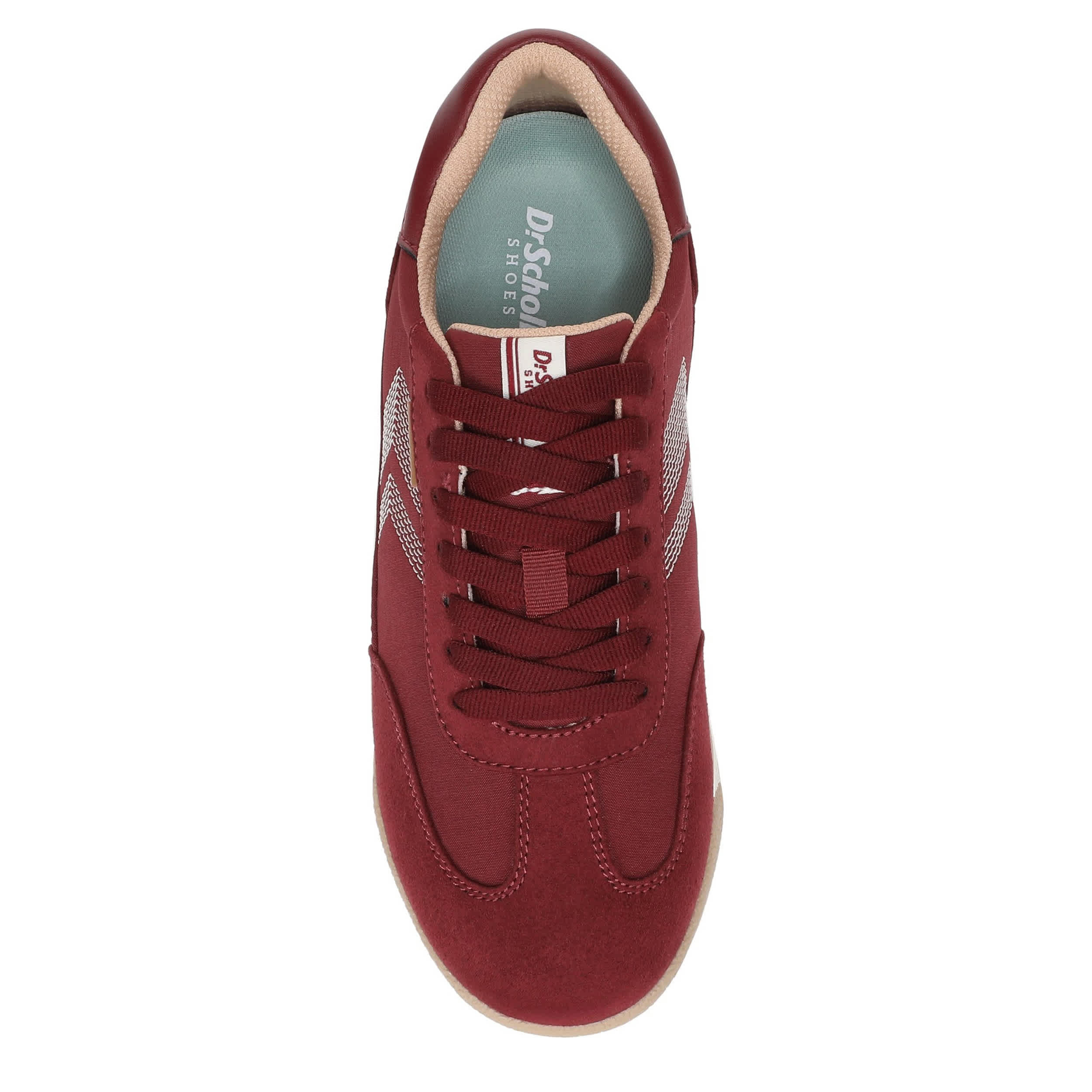 DR. SCHOLL'S-WOMENS THROWBACK RETRO SNEAKER-BURGUNDY & 