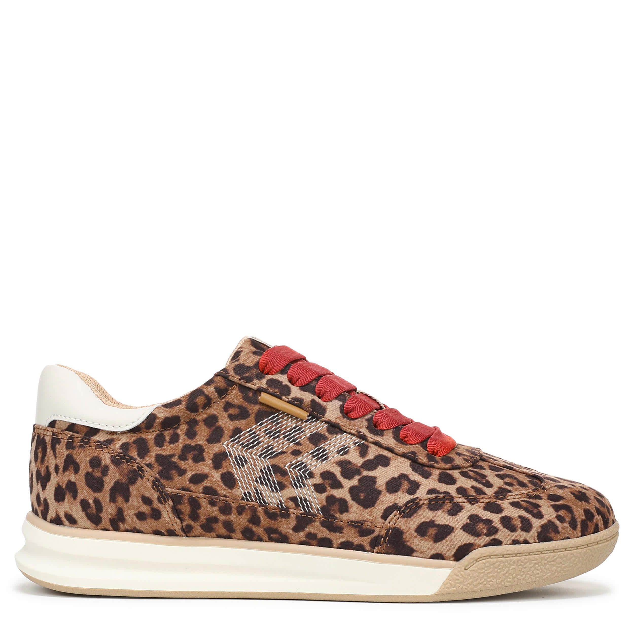 DR. SCHOLL'S-WOMENS THROWBACK RETRO SNEAKER-BROWN & LEOPARD