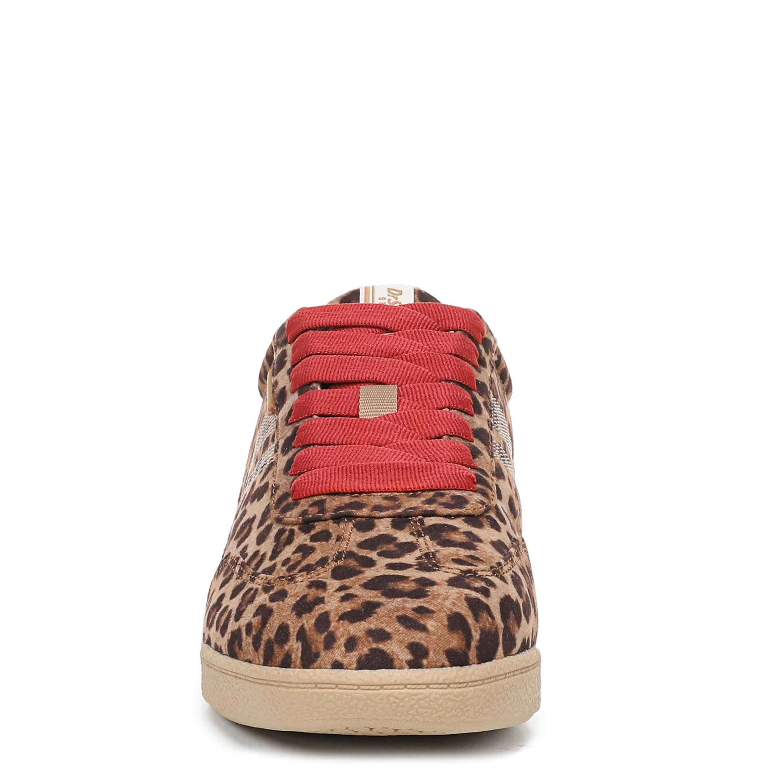 DR. SCHOLL'S-WOMENS THROWBACK RETRO SNEAKER-BROWN & LEOPARD