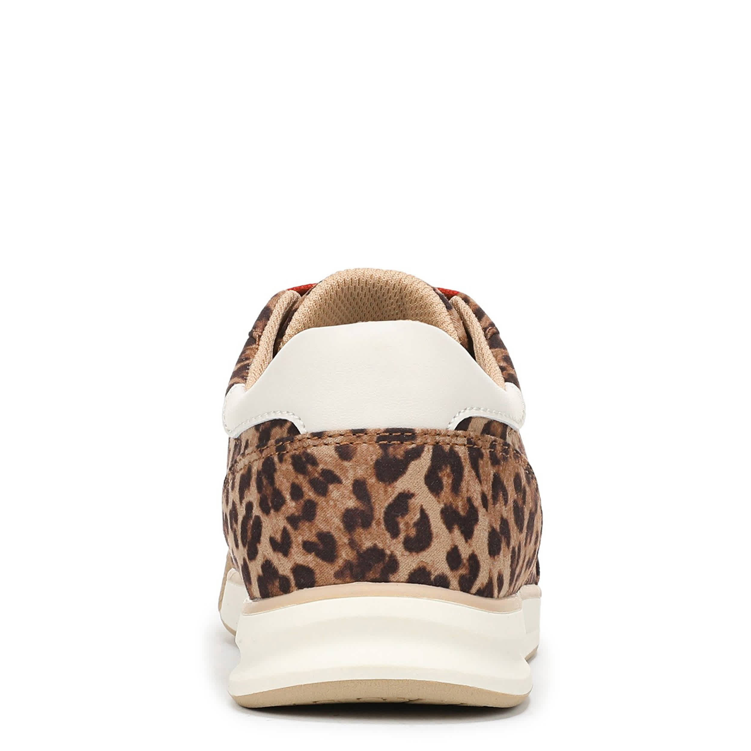 DR. SCHOLL'S-WOMENS THROWBACK RETRO SNEAKER-BROWN & LEOPARD
