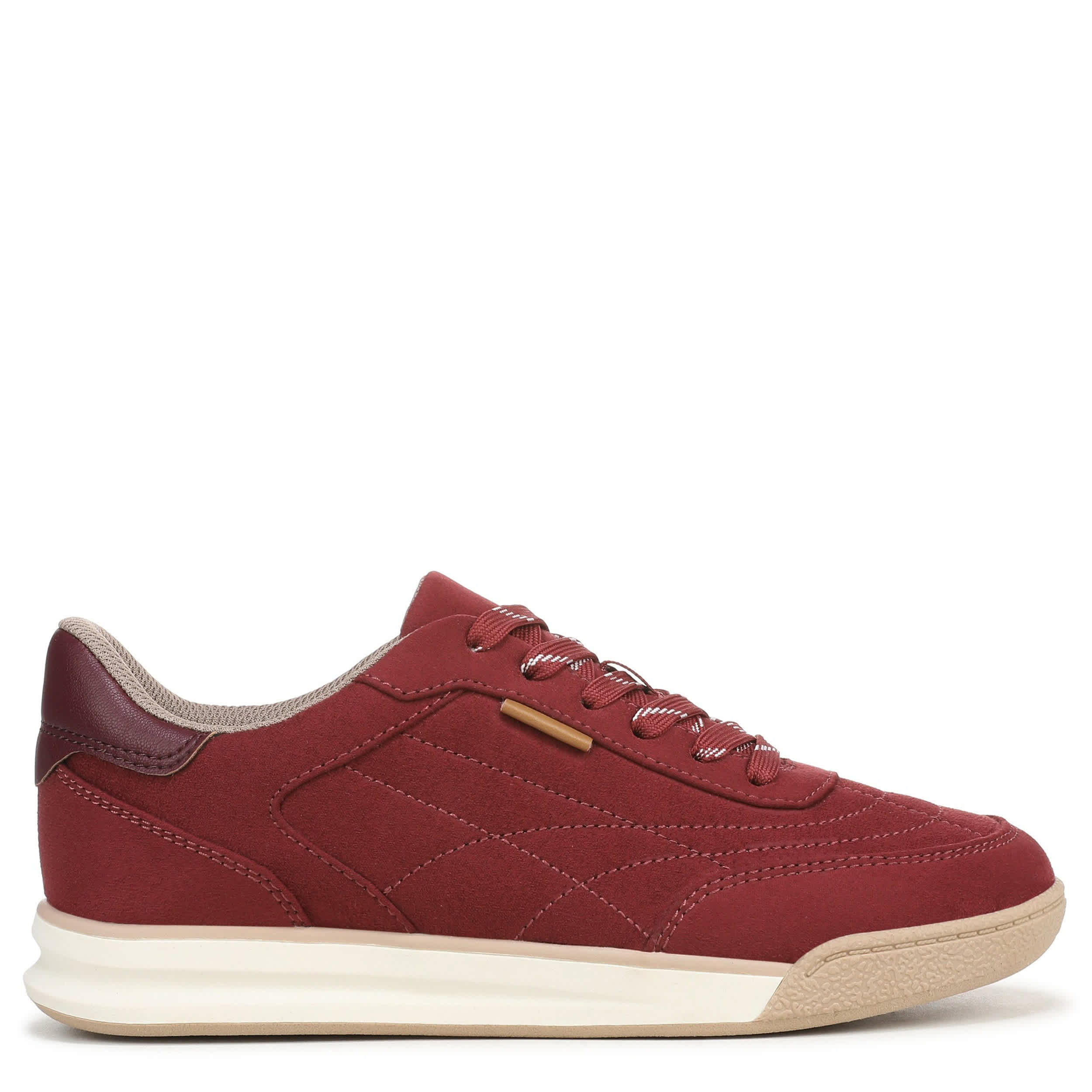 DR. SCHOLL'S-WOMENS THROWBACK LACE SNEAKER-BURGUNDY & 