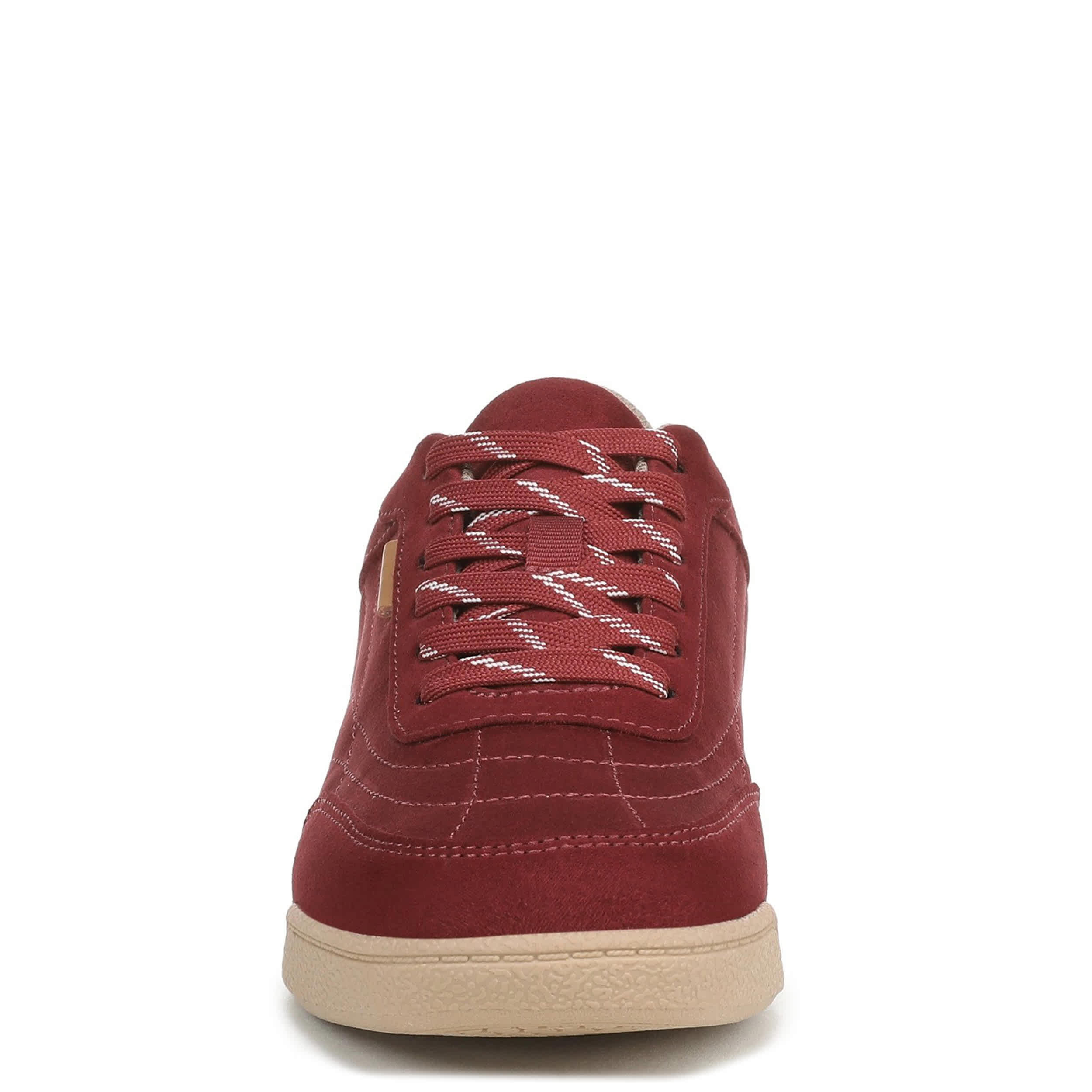 DR. SCHOLL'S-WOMENS THROWBACK LACE SNEAKER-BURGUNDY & 