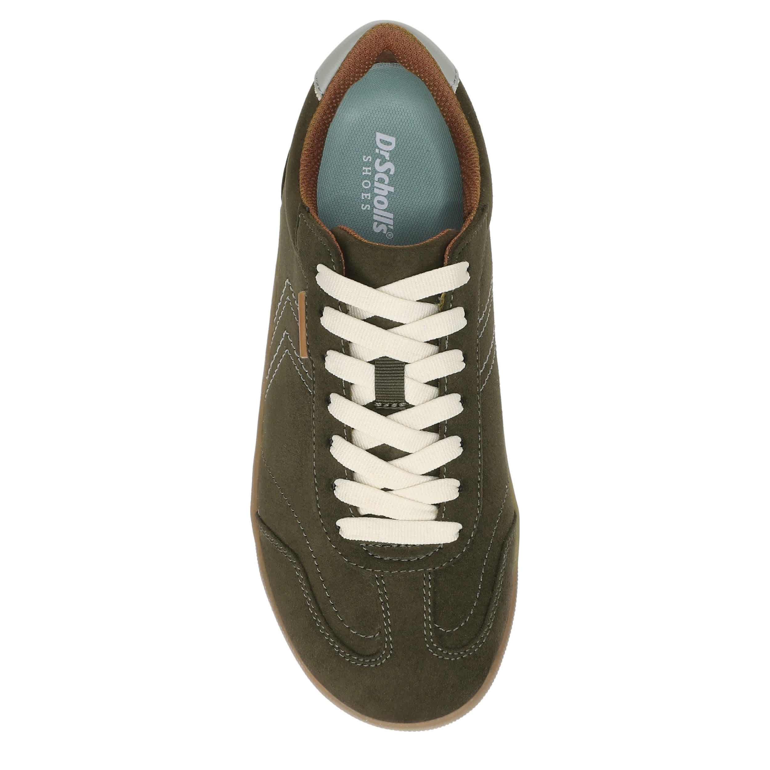 DR. SCHOLL'S-WOMENS BE TRUE SNEAKER-OLIVE & DARK GREEN