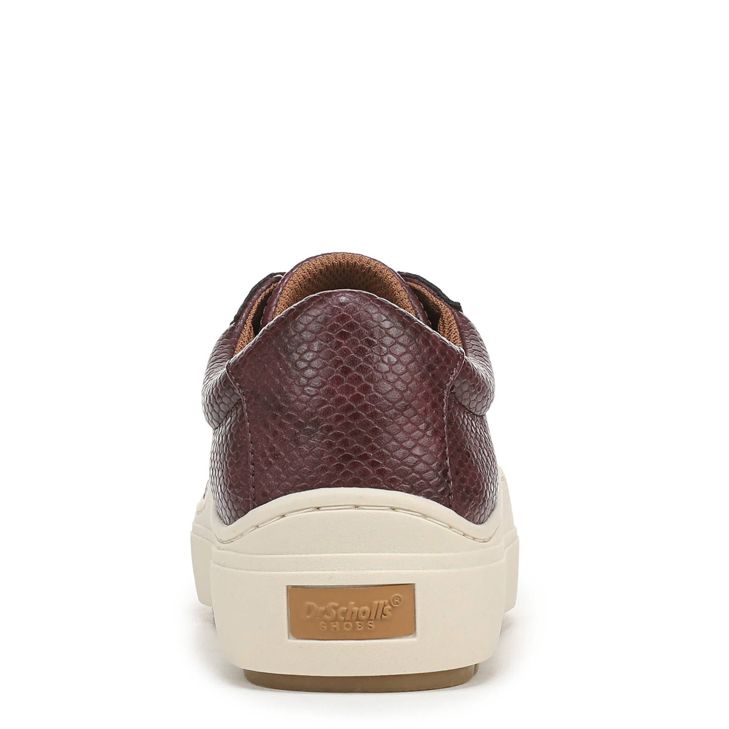 DR. SCHOLL'S-WOMENS TIME OFF SNEAKER-BURGUNDY & BURGUNDY