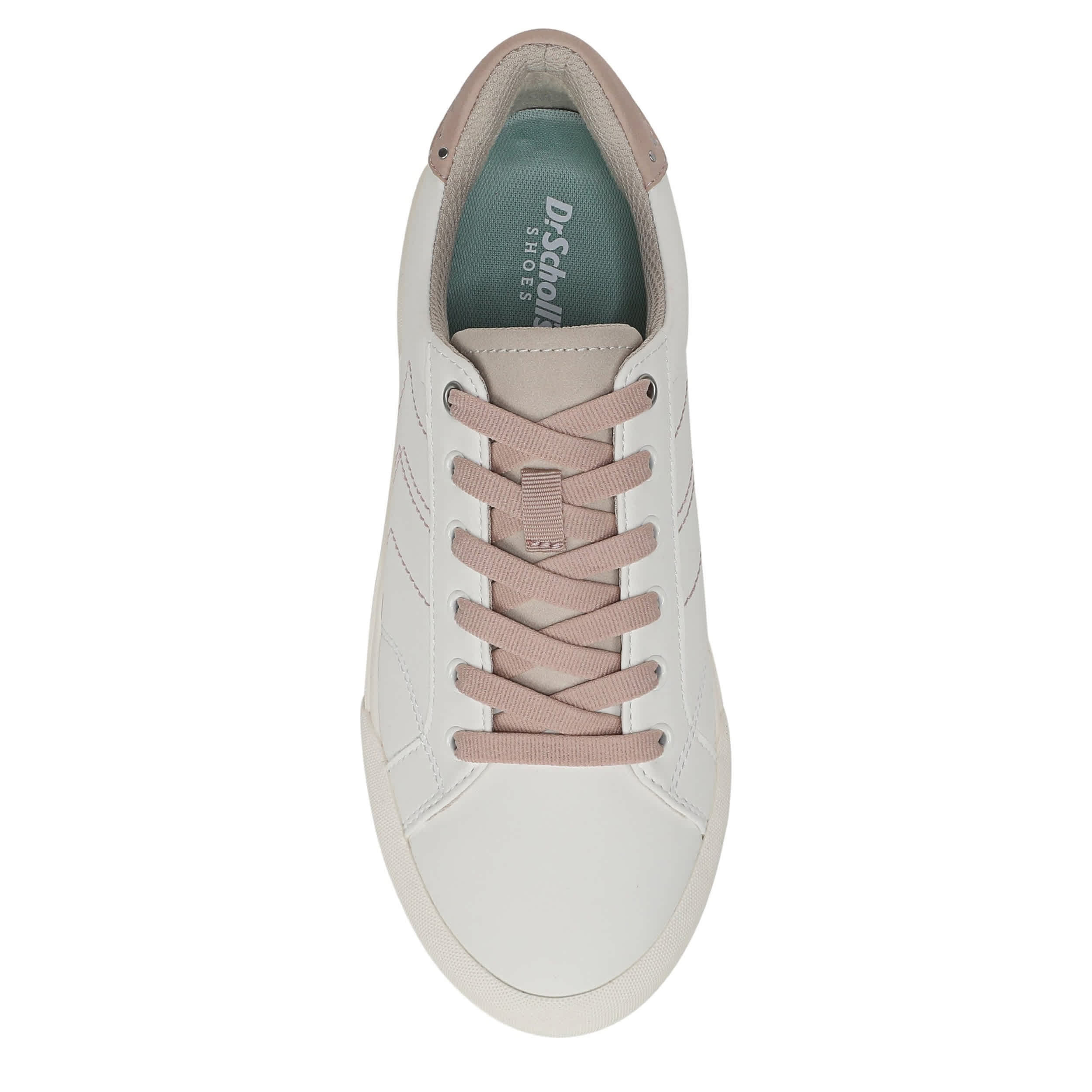 DR. SCHOLL'S-WOMENS ONLINE SNEAKER-WHITE & ROSE GOLD