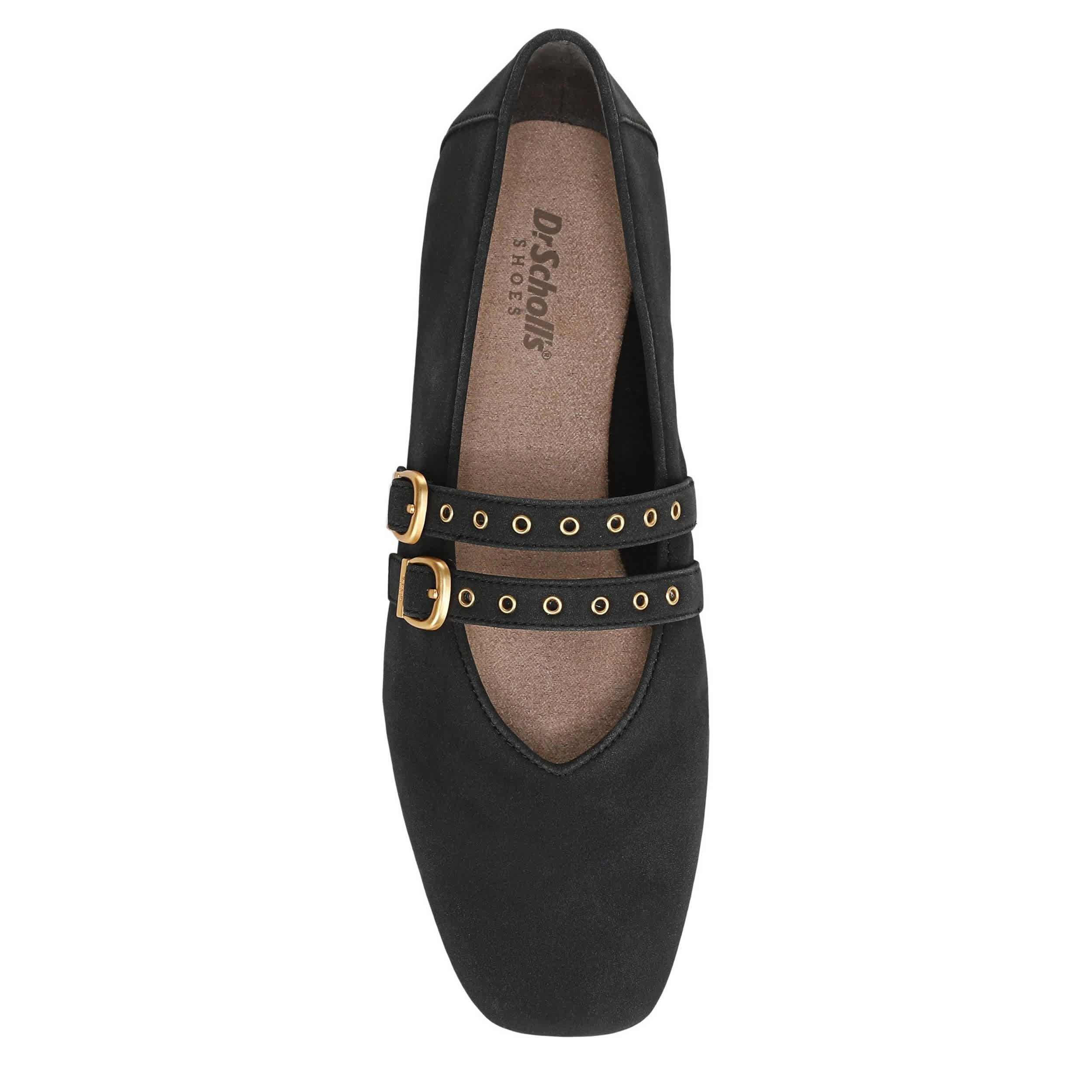 DR. SCHOLL'S-WOMENS VIOLET JANE FLAT-BLACK & 