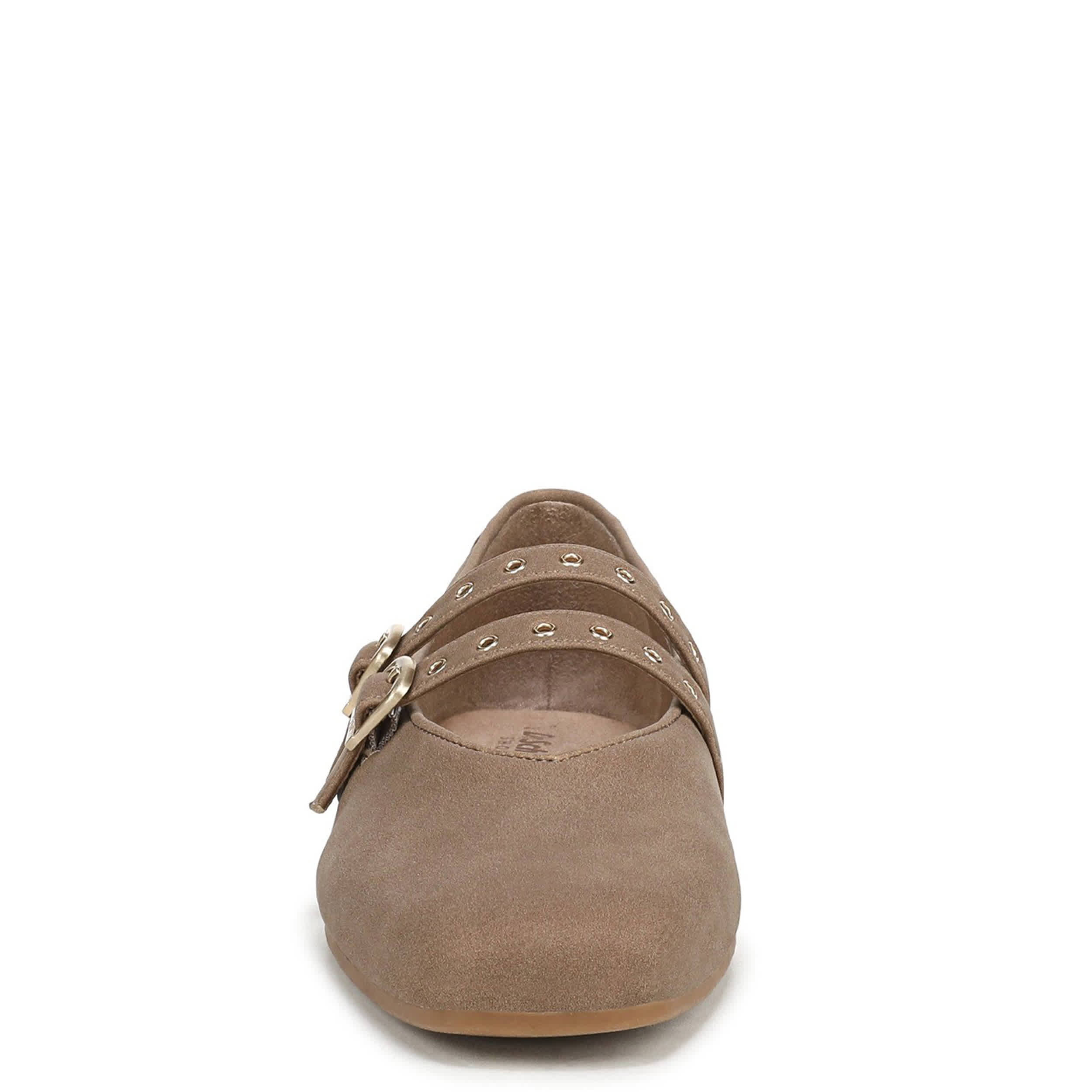 DR. SCHOLL'S-WOMENS VIOLET JANE FLAT-DARK TAN & 