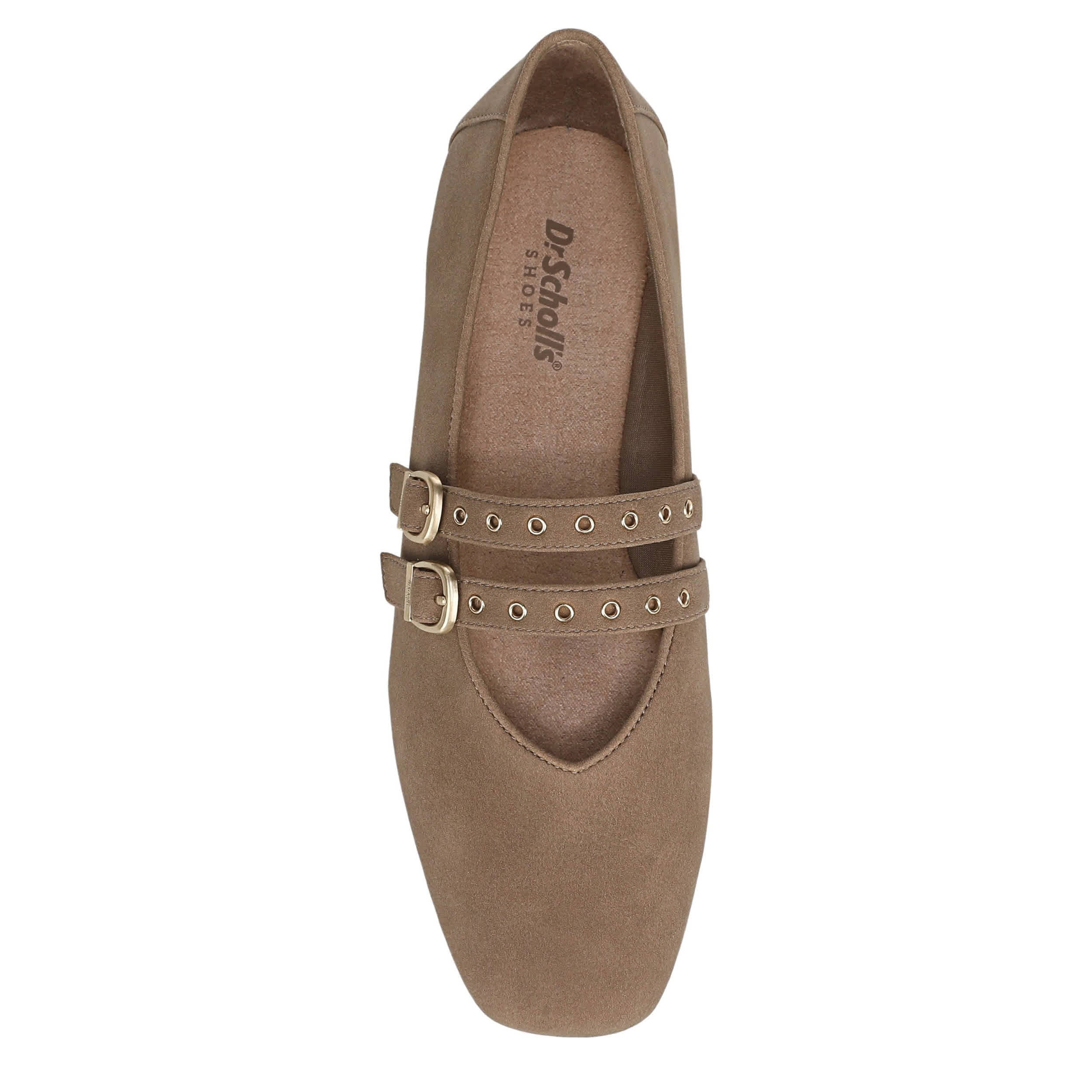 DR. SCHOLL'S-WOMENS VIOLET JANE FLAT-DARK TAN & 