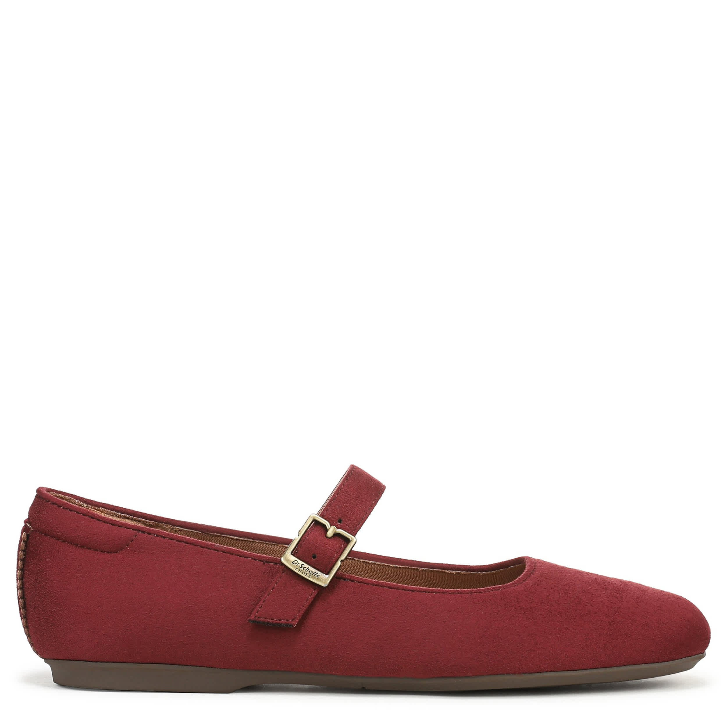 DR. SCHOLL'S-WOMENS WEXLEY JANE FLAT-BURGUNDY & 
