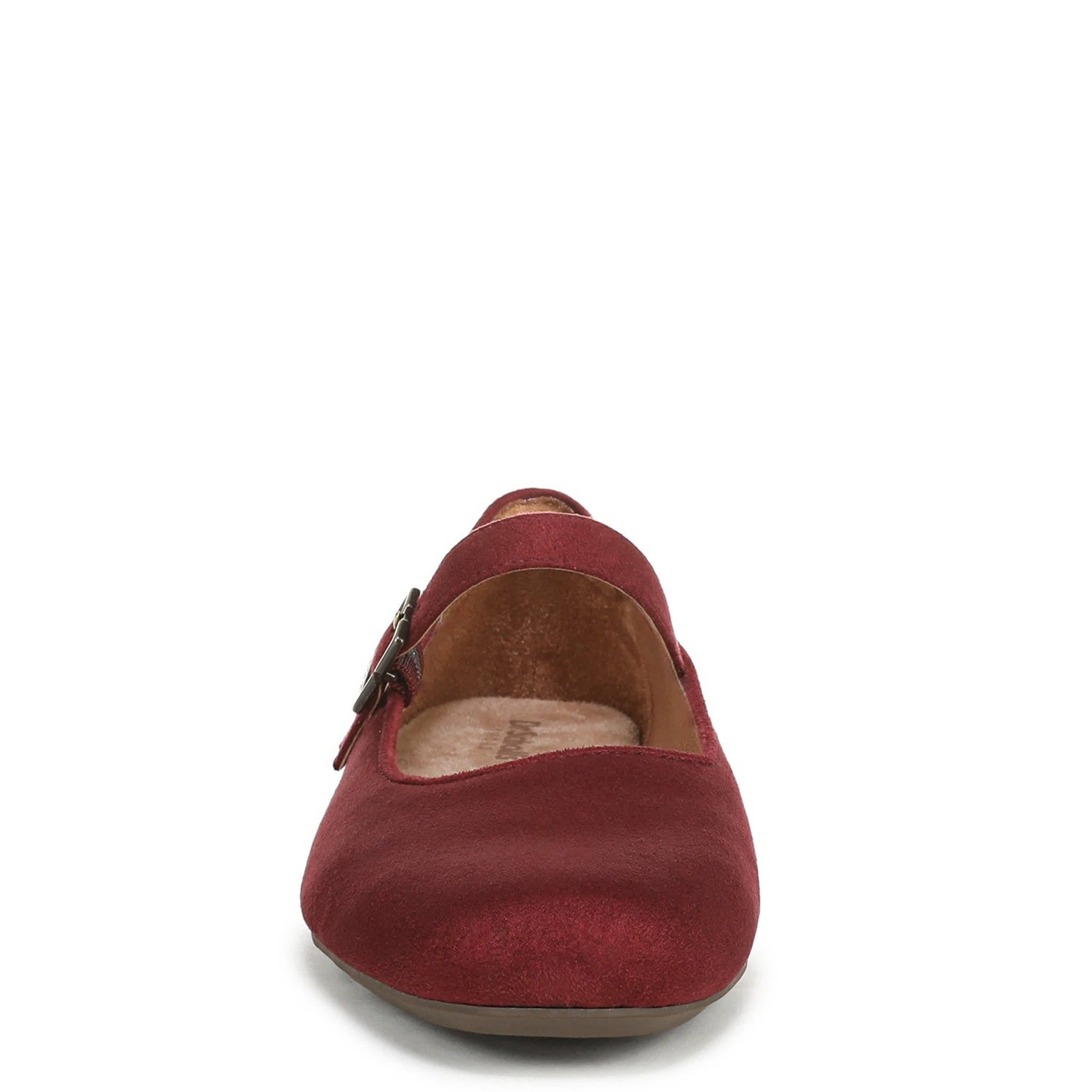 DR. SCHOLL'S-WOMENS WEXLEY JANE FLAT-BURGUNDY & 