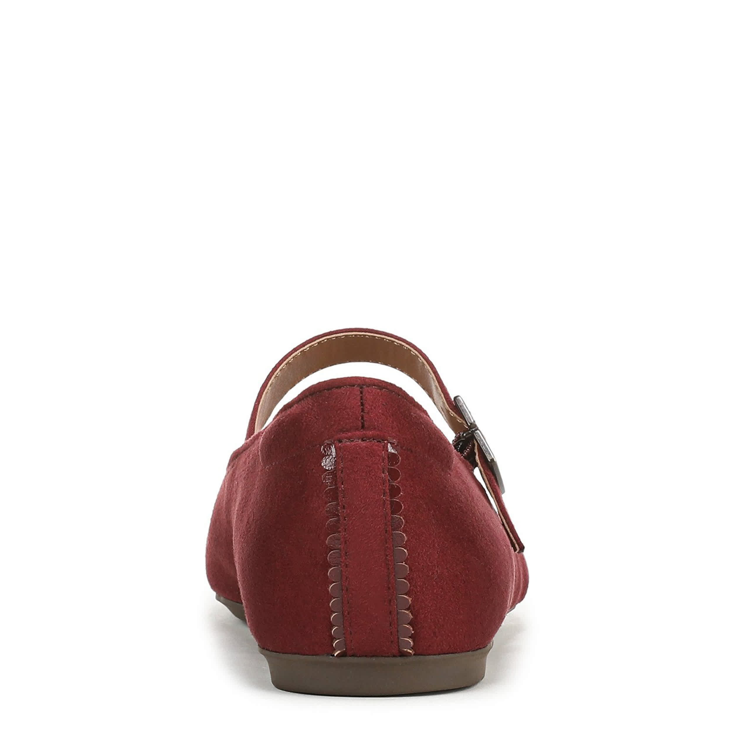 DR. SCHOLL'S-WOMENS WEXLEY JANE FLAT-BURGUNDY & 