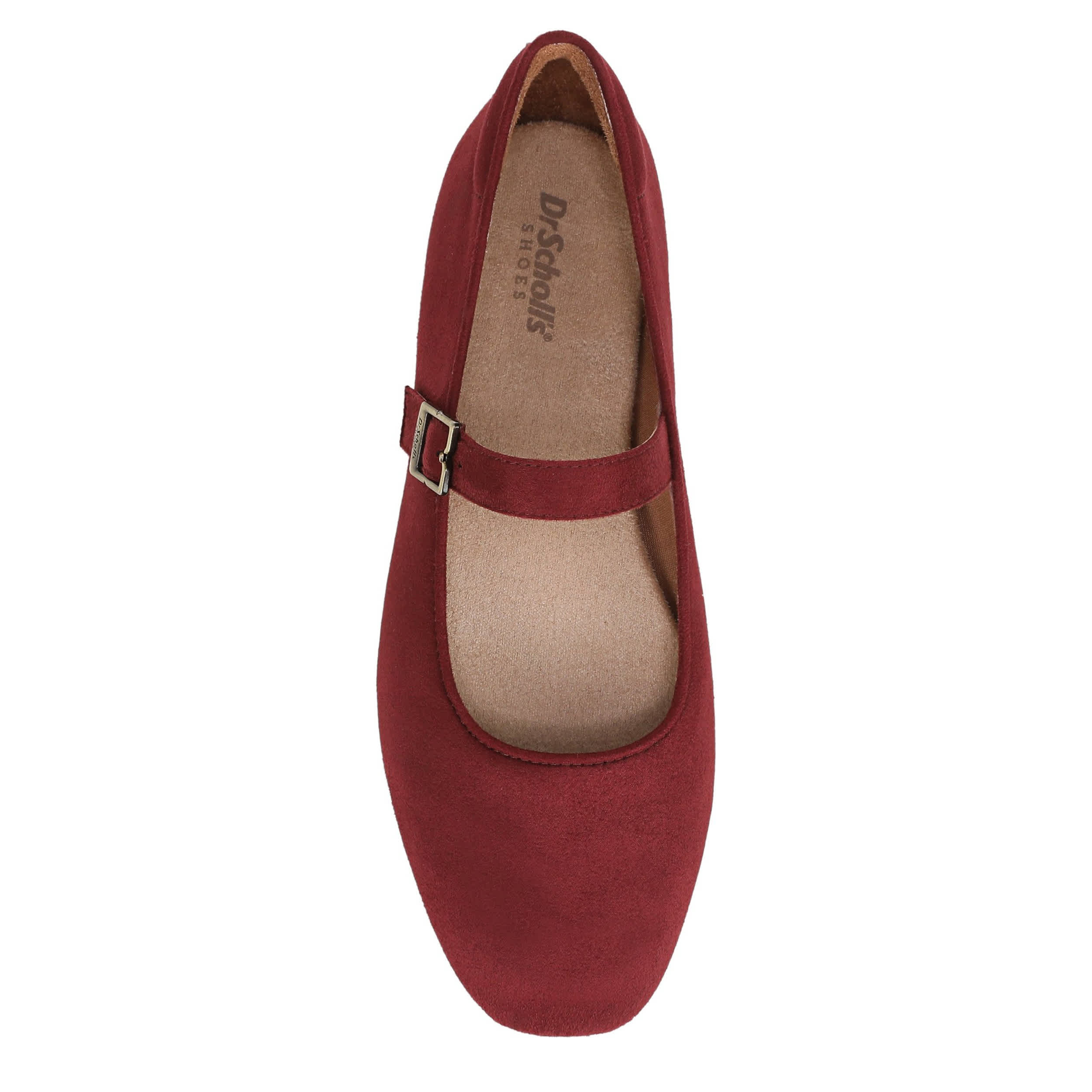 DR. SCHOLL'S-WOMENS WEXLEY JANE FLAT-BURGUNDY & 