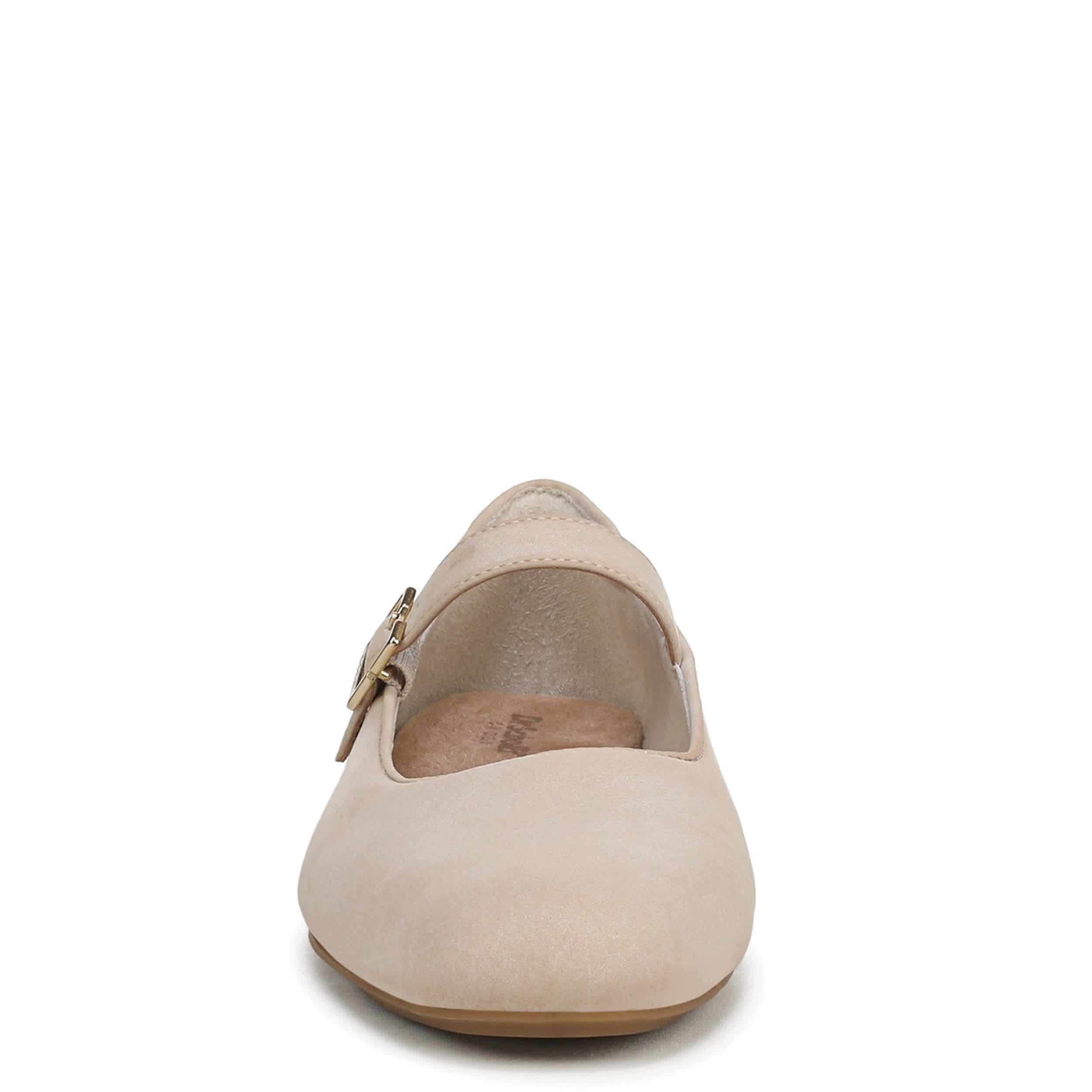 DR. SCHOLL'S-WOMENS WEXLEY JANE FLAT-BEIGE & BEIGE