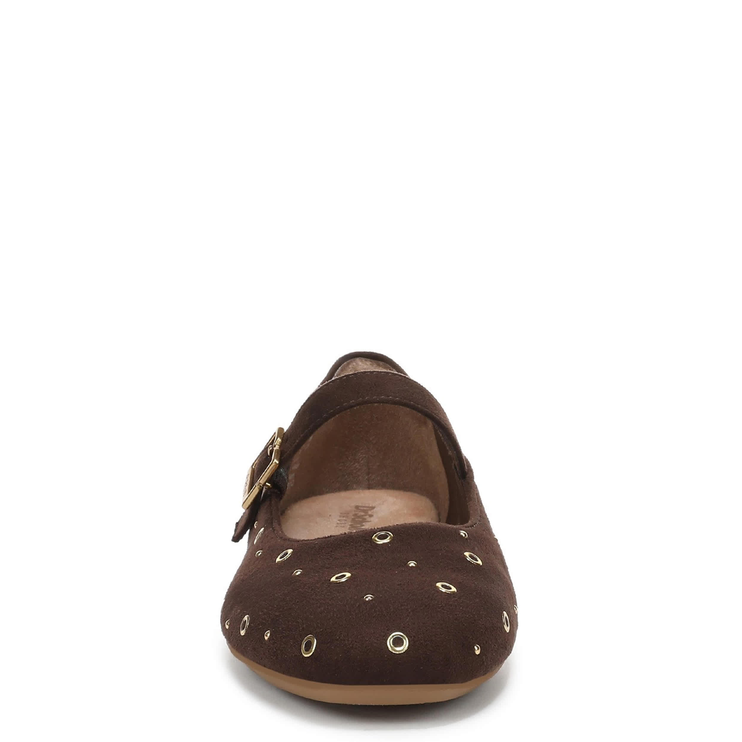 DR. SCHOLL'S-WOMENS WEXLEY JANE STUD FLAT-CORDOVAN & 