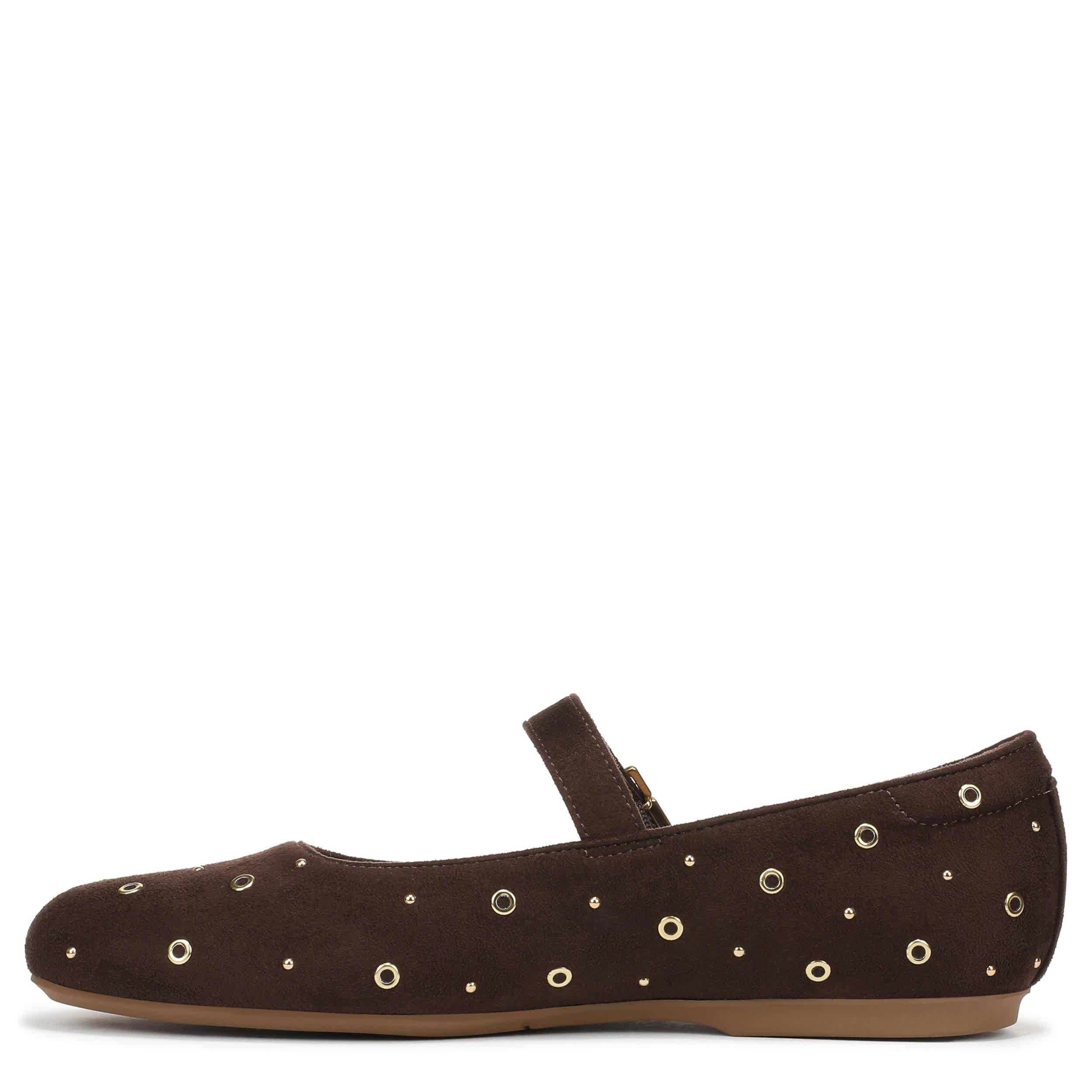 DR. SCHOLL'S-WOMENS WEXLEY JANE STUD FLAT-CORDOVAN & 