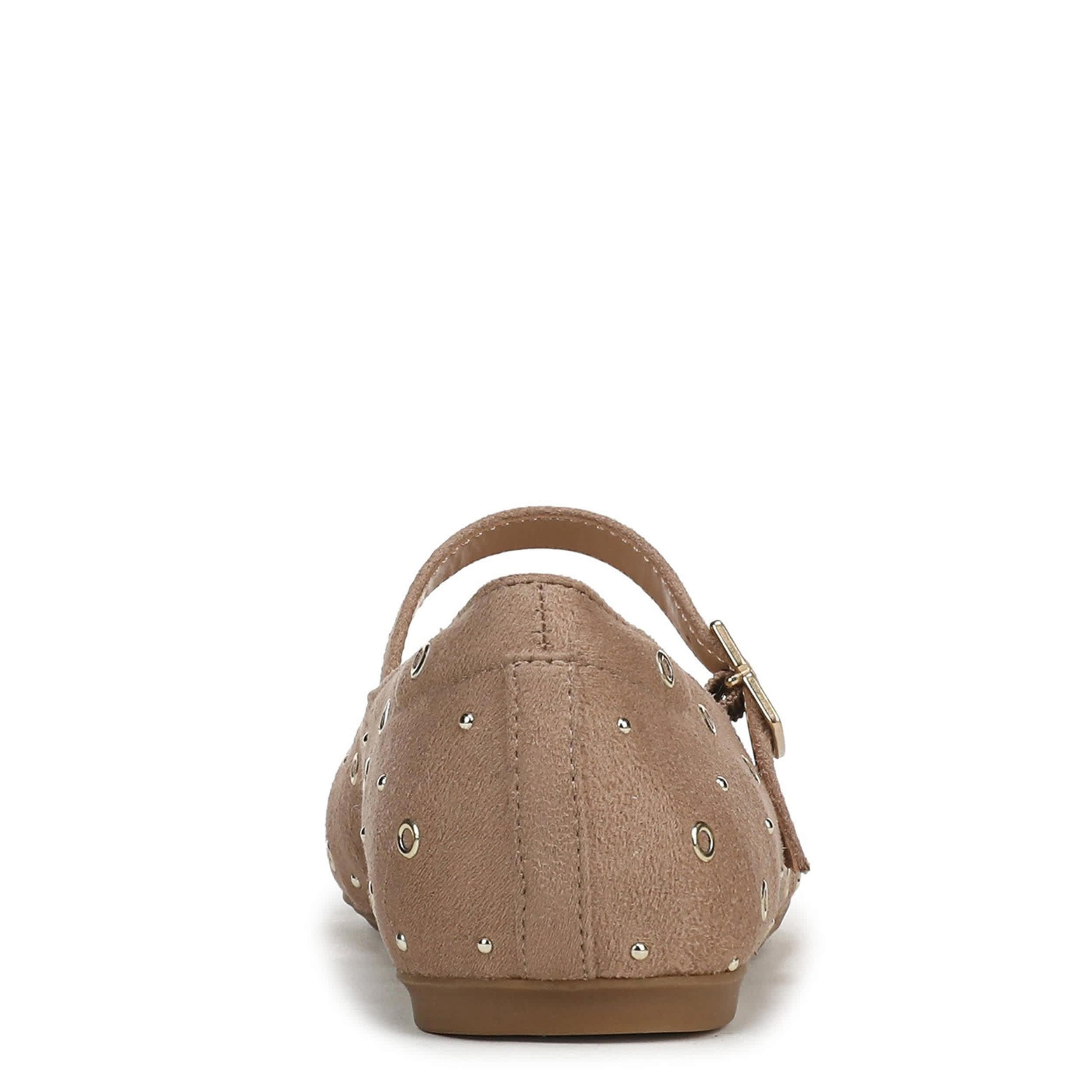 DR. SCHOLL'S-WOMENS WEXLEY JANE STUD FLAT-TAUPE & 