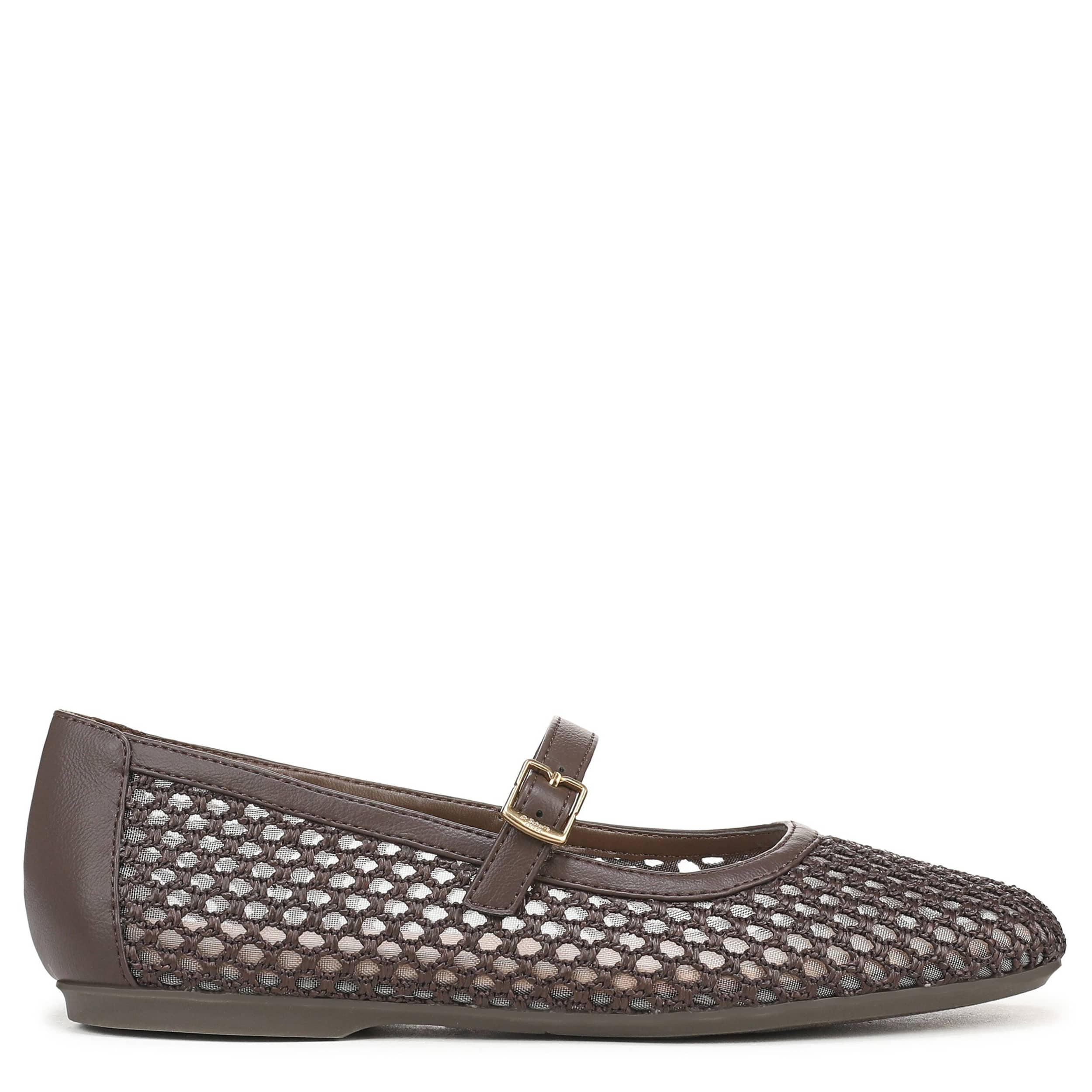DR. SCHOLL'S-WOMENS WREN FLAT-DARK BROWN & 