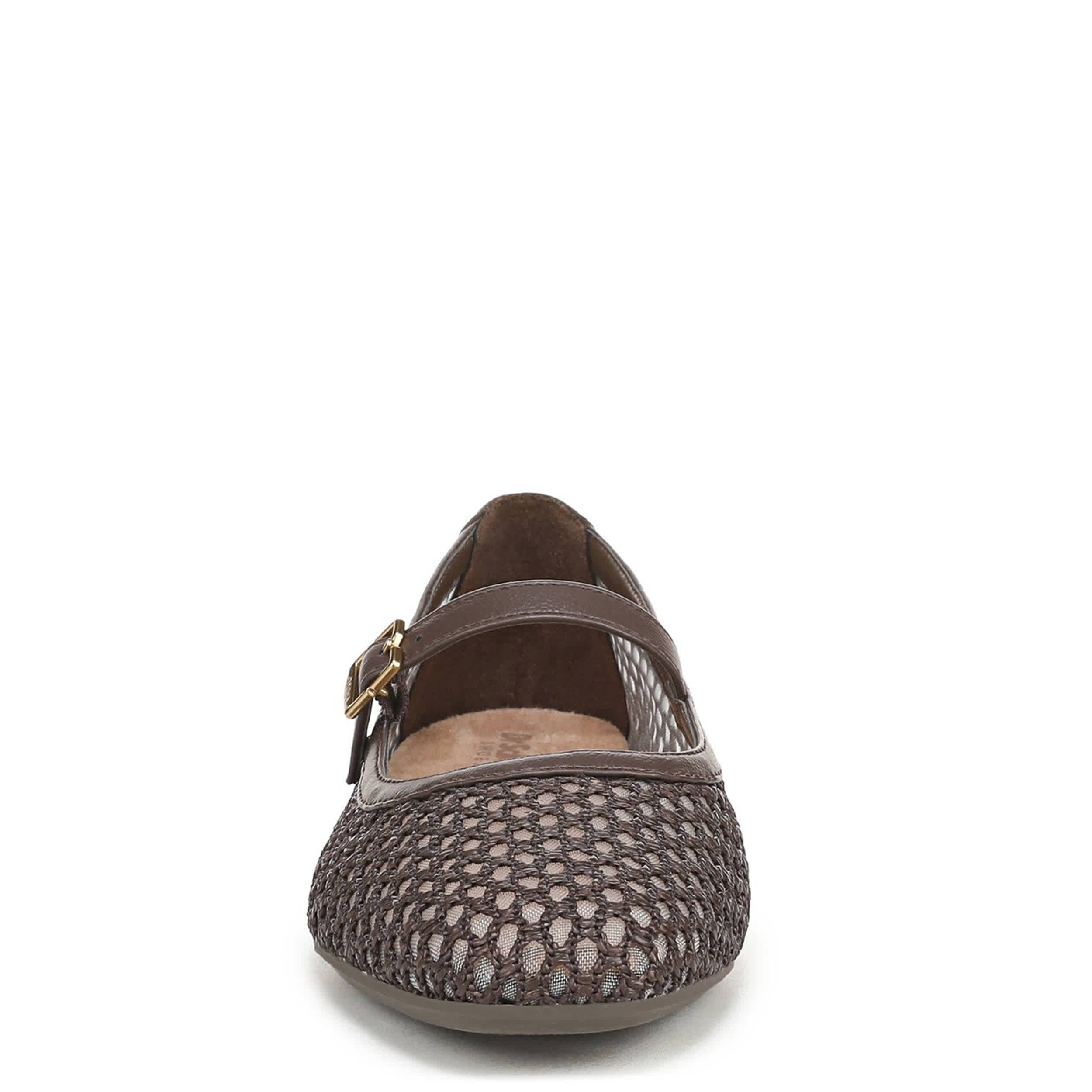 DR. SCHOLL'S-WOMENS WREN FLAT-DARK BROWN & 