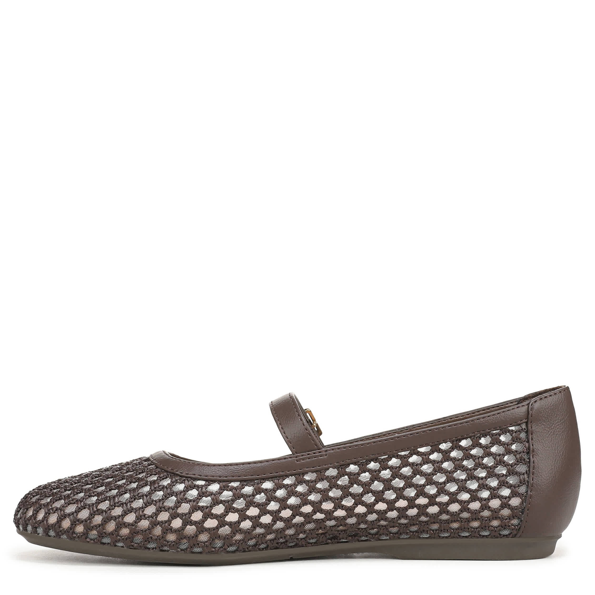 DR. SCHOLL'S-WOMENS WREN FLAT-DARK BROWN & 