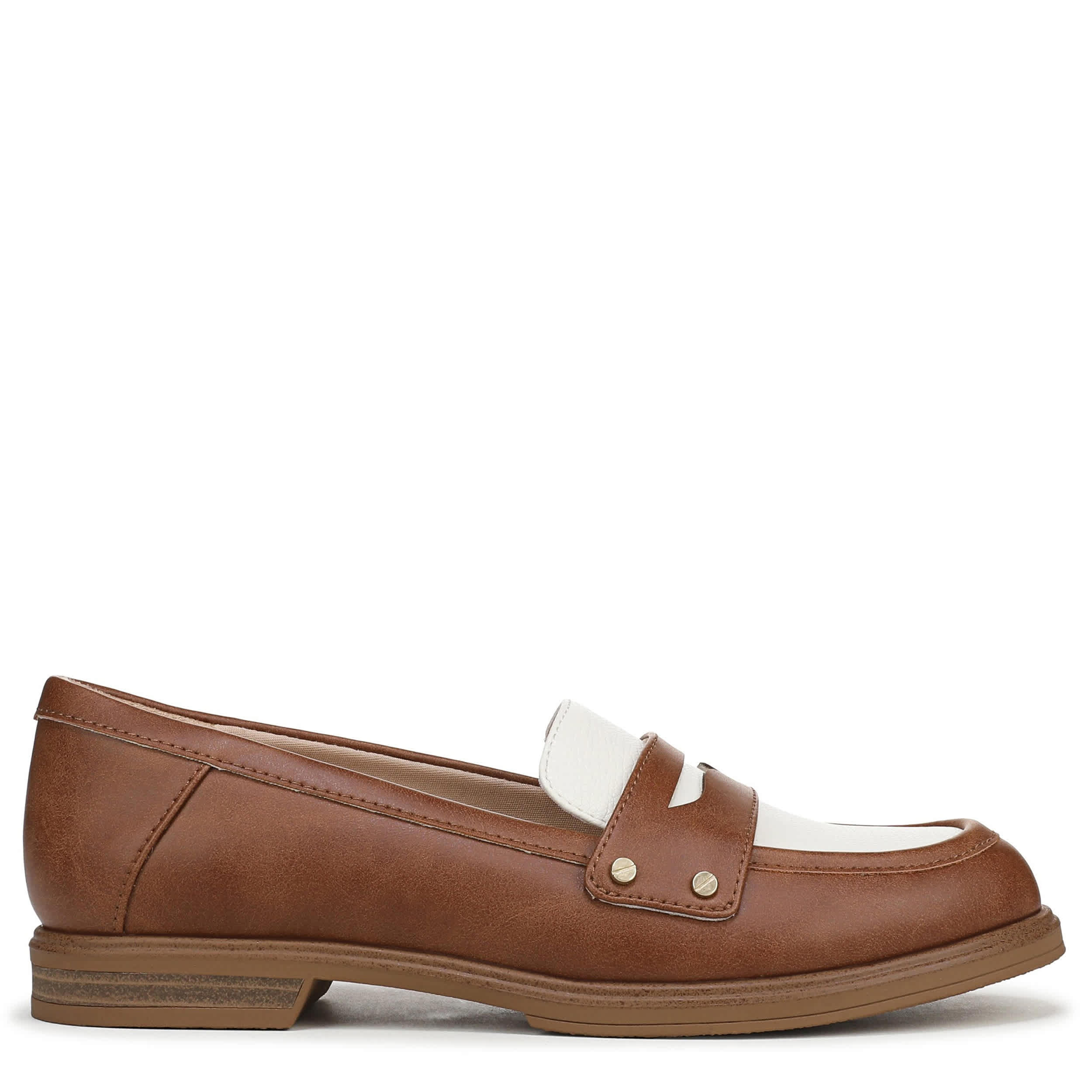 DR. SCHOLL'S-WOMENS HELLO LOAFER-BROWN & WHITE