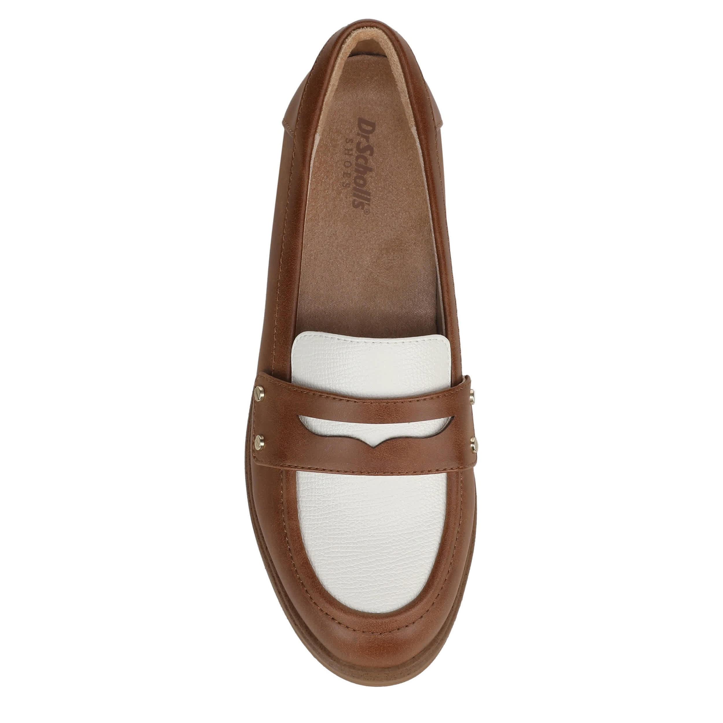 DR. SCHOLL'S-WOMENS HELLO LOAFER-BROWN & WHITE