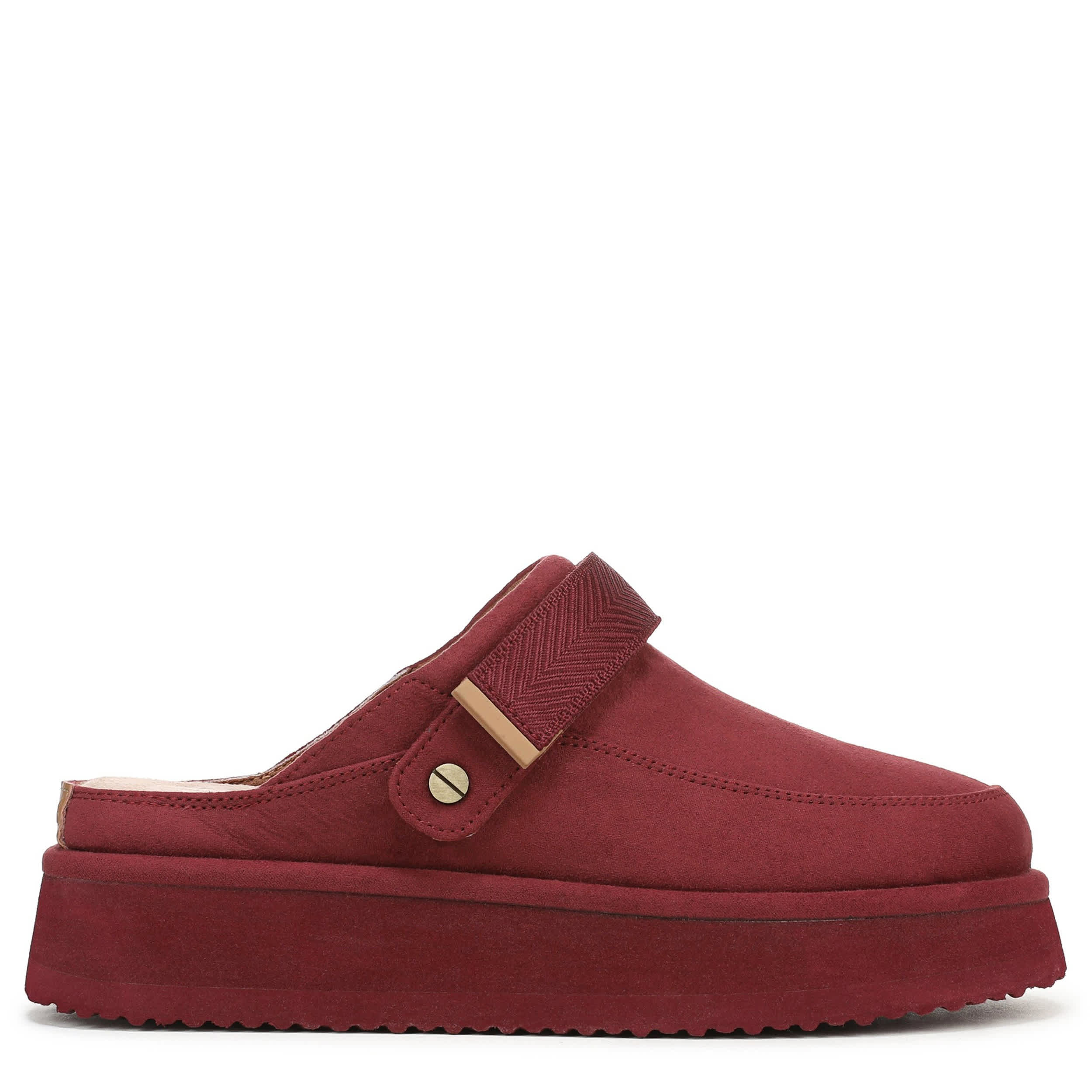 DR. SCHOLL'S-WOMENS CHILL OUT CLOG-BURGUNDY & 