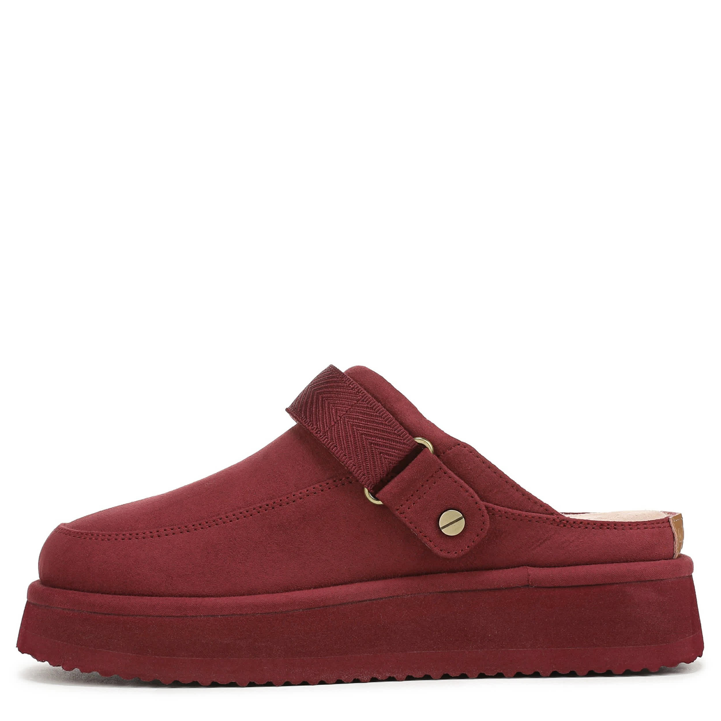 DR. SCHOLL'S-WOMENS CHILL OUT CLOG-BURGUNDY & 