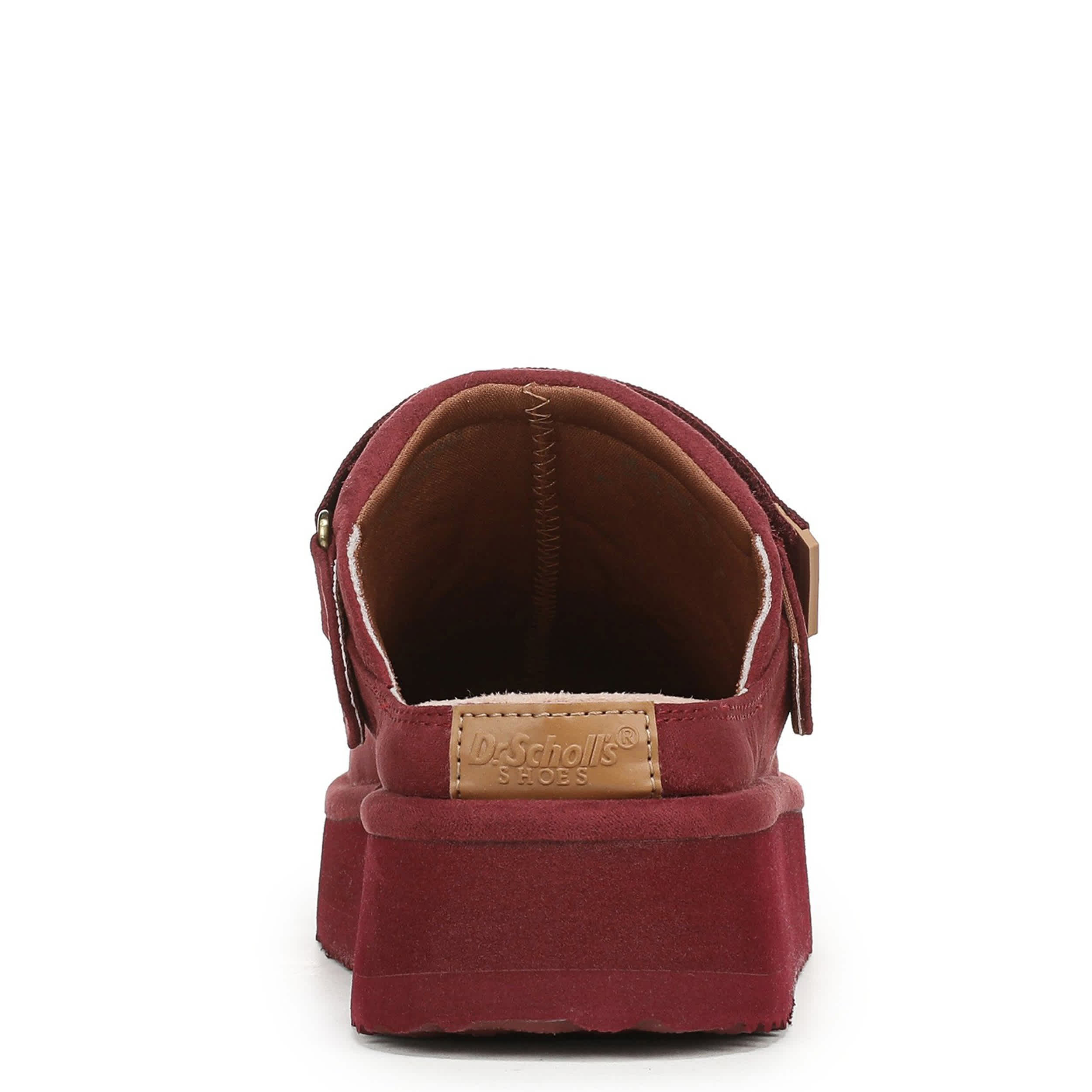 DR. SCHOLL'S-WOMENS CHILL OUT CLOG-BURGUNDY & 