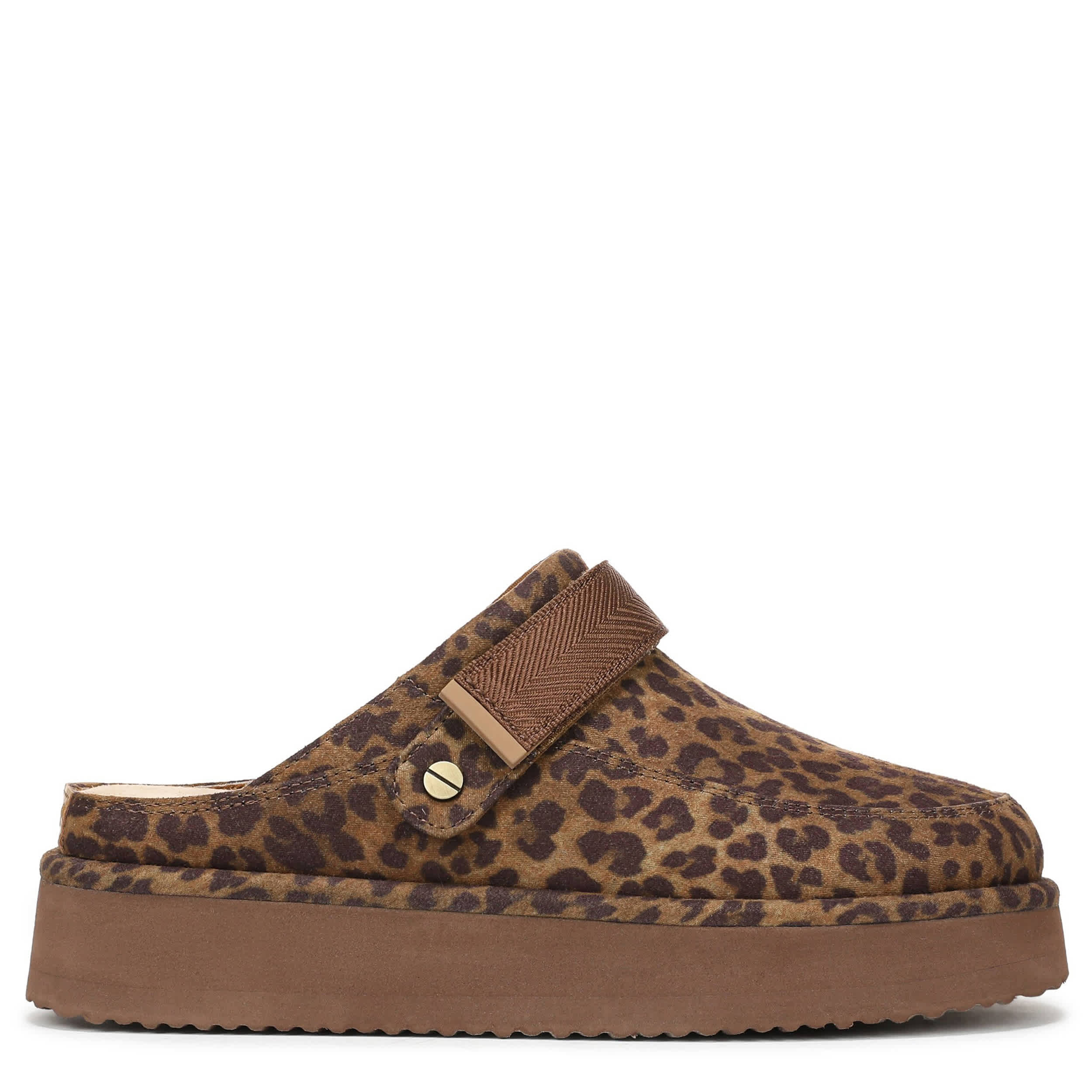 DR. SCHOLL'S-WOMENS CHILL OUT CLOG-BROWN & LEOPARD
