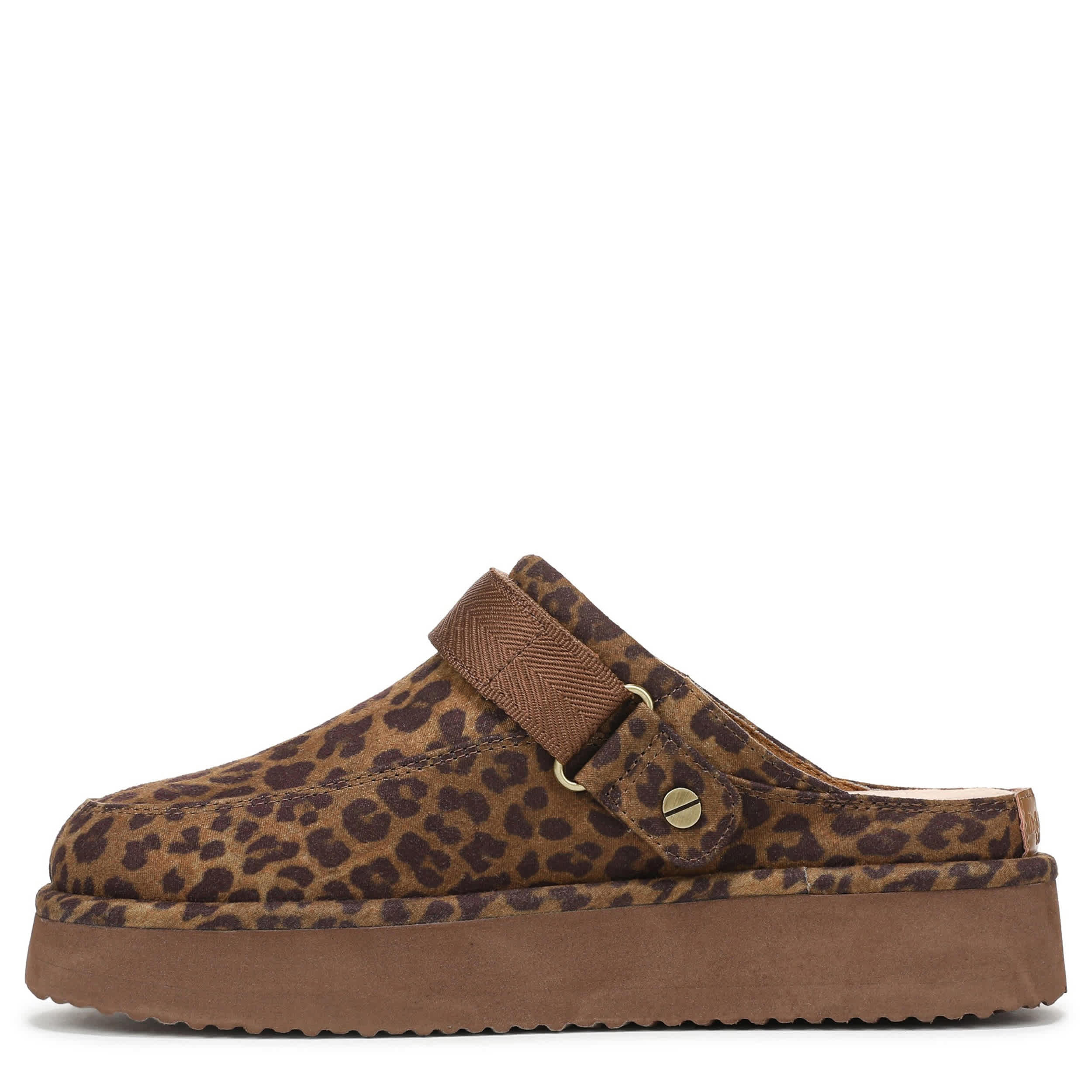 DR. SCHOLL'S-WOMENS CHILL OUT CLOG-BROWN & LEOPARD