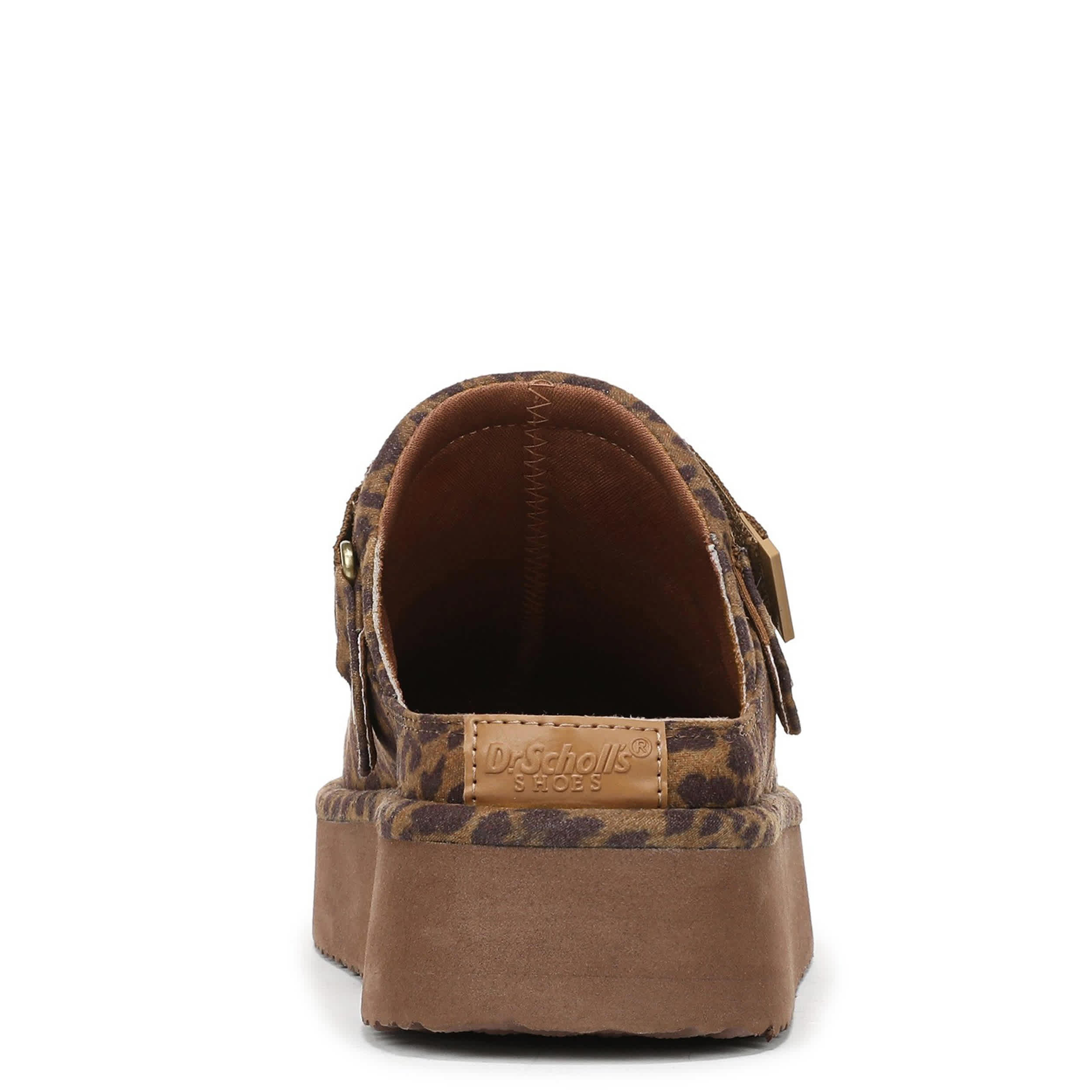 DR. SCHOLL'S-WOMENS CHILL OUT CLOG-BROWN & LEOPARD