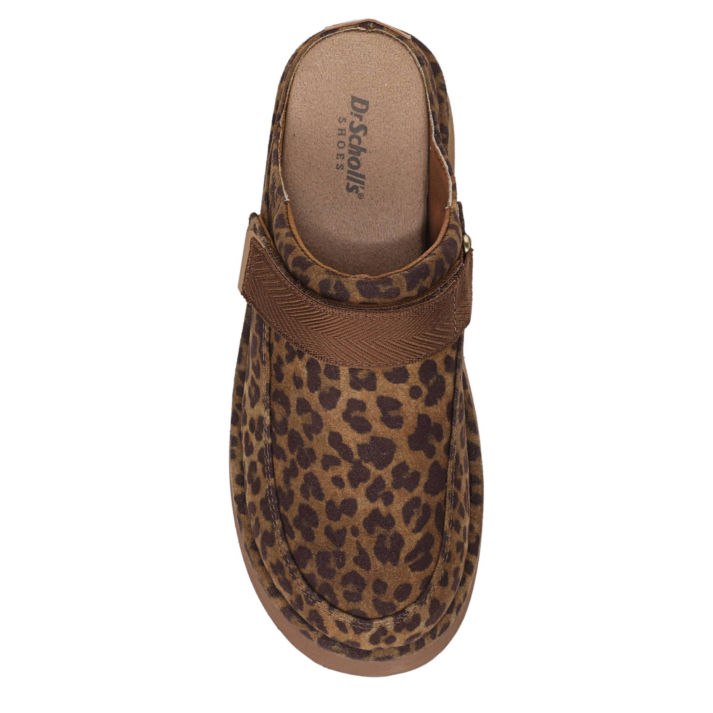 DR. SCHOLL'S-WOMENS CHILL OUT CLOG-BROWN & LEOPARD
