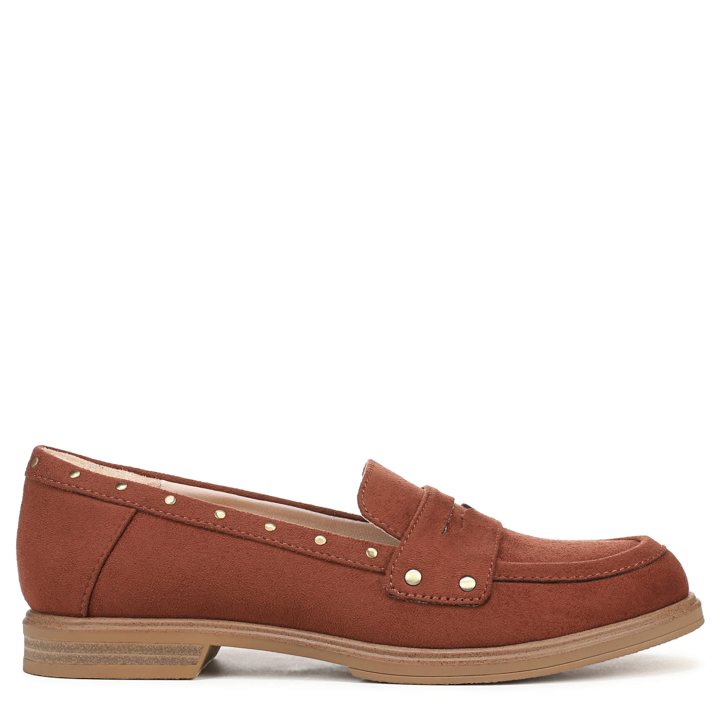 DR. SCHOLL'S-WOMENS HELLO STUD LOAFER-DARK TAN & 