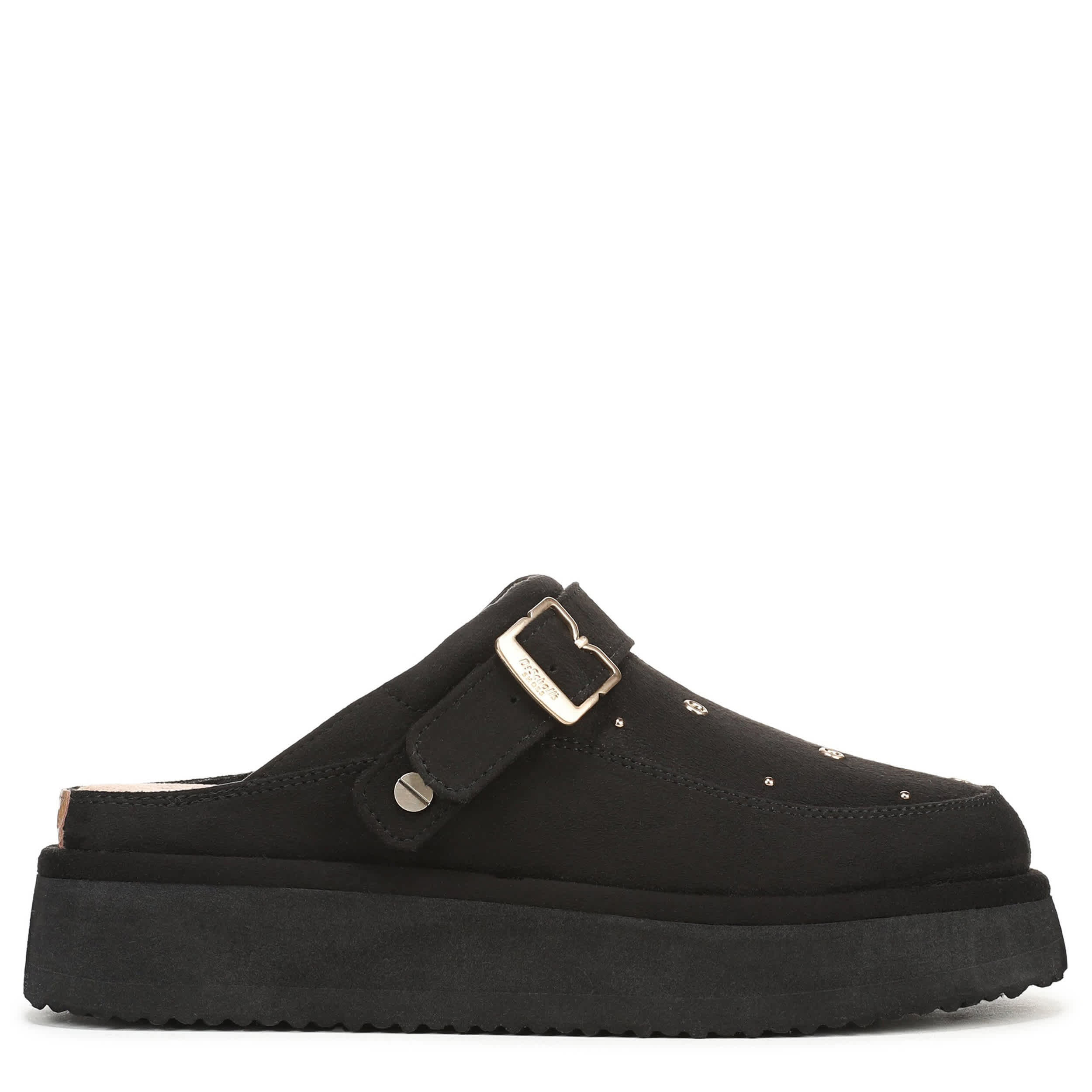 DR. SCHOLL'S-WOMENS CHILL OUT ICONIC STUD CLOG-BLACK & 