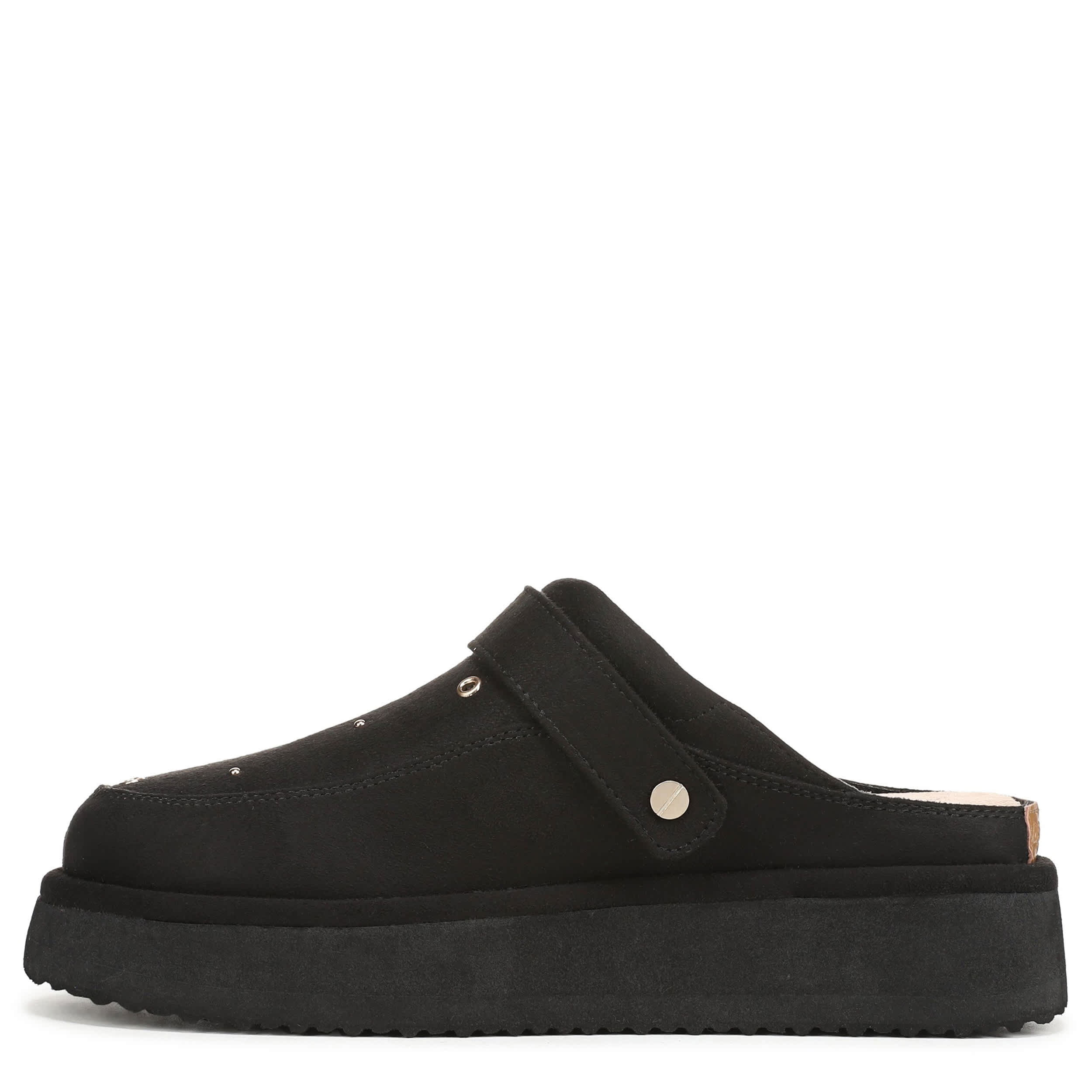 DR. SCHOLL'S-WOMENS CHILL OUT ICONIC STUD CLOG-BLACK & 