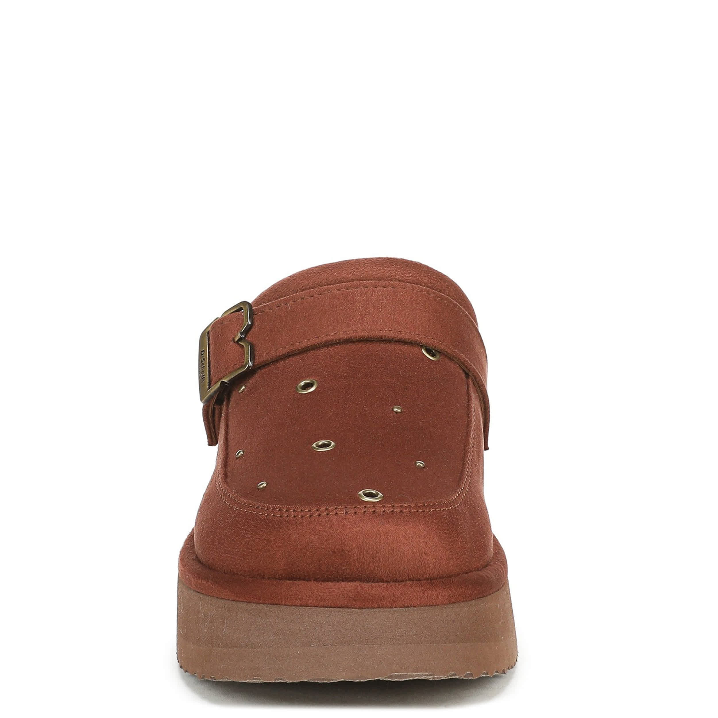 DR. SCHOLL'S-WOMENS CHILL OUT ICONIC STUD CLOG-COGNAC & 