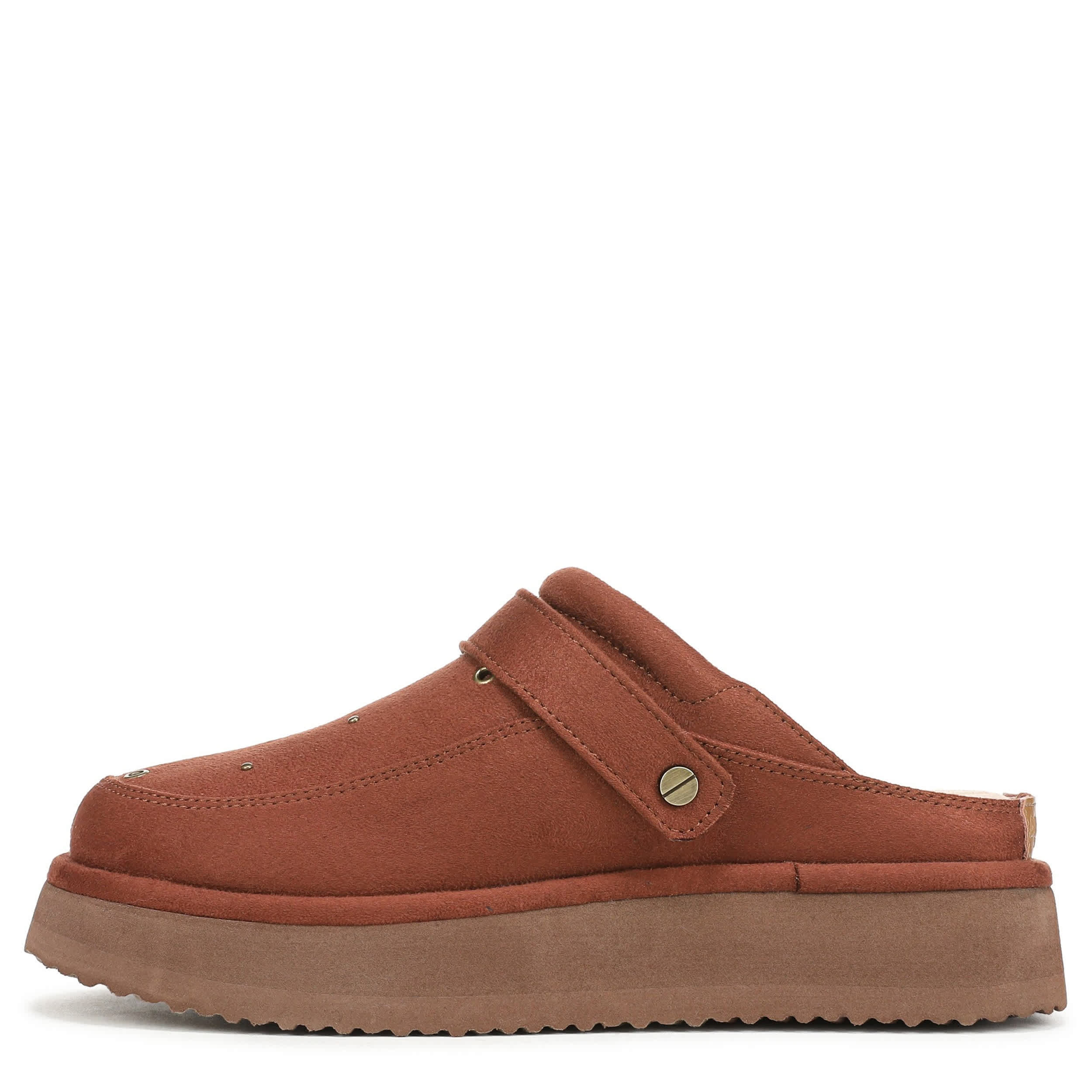 DR. SCHOLL'S-WOMENS CHILL OUT ICONIC STUD CLOG-COGNAC & 