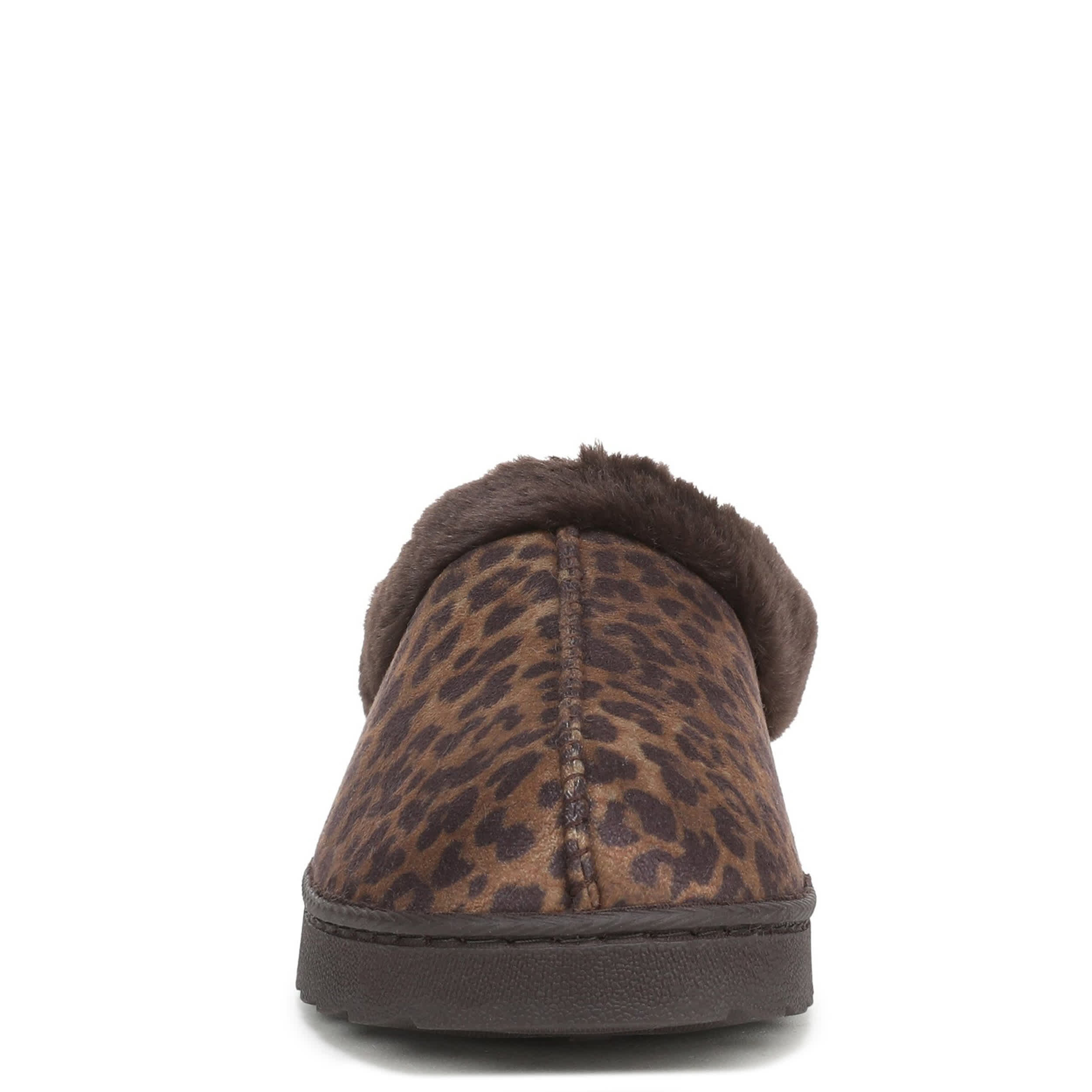 DR. SCHOLL'S-WOMENS SUNDAY CHILL SLIPPER-BROWN & LEOPARD