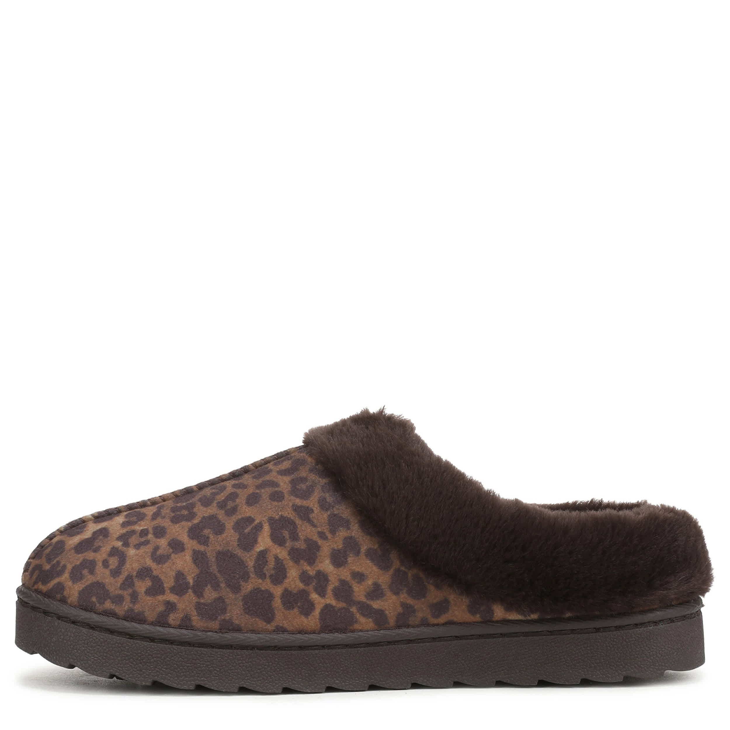 DR. SCHOLL'S-WOMENS SUNDAY CHILL SLIPPER-BROWN & LEOPARD