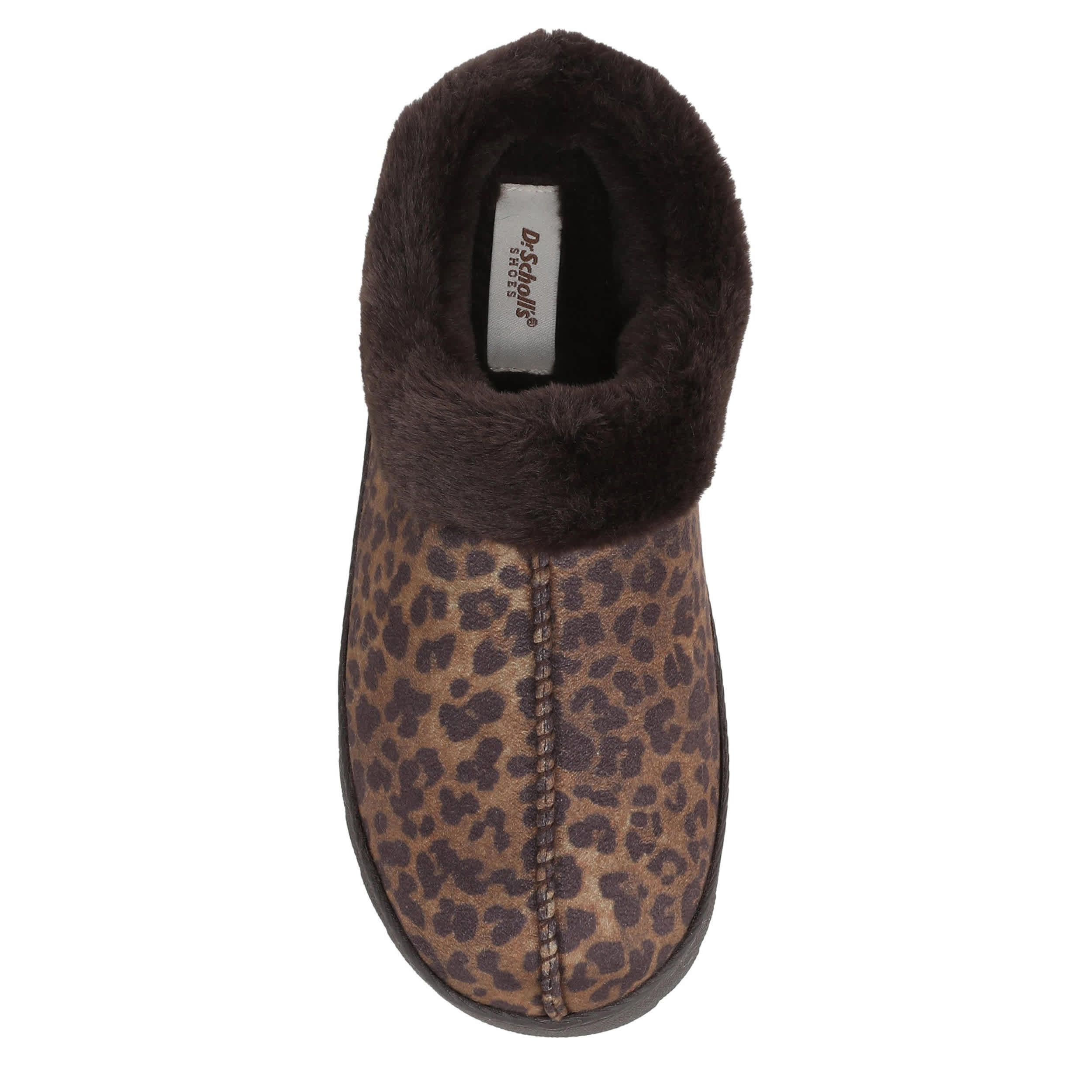 DR. SCHOLL'S-WOMENS SUNDAY CHILL SLIPPER-BROWN & LEOPARD