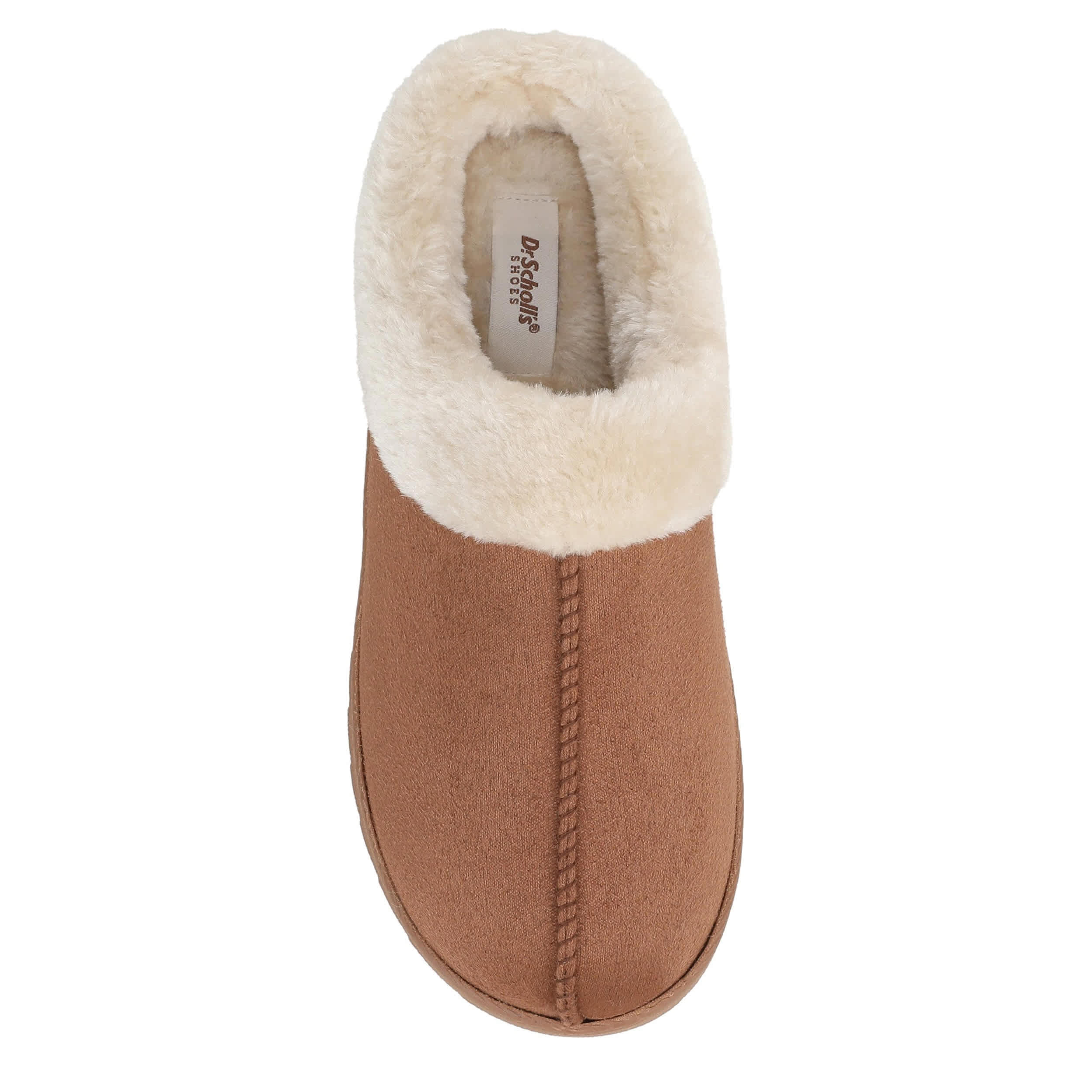 DR. SCHOLL'S-WOMENS SUNDAY CHILL SLIPPER-DARK TAN & 