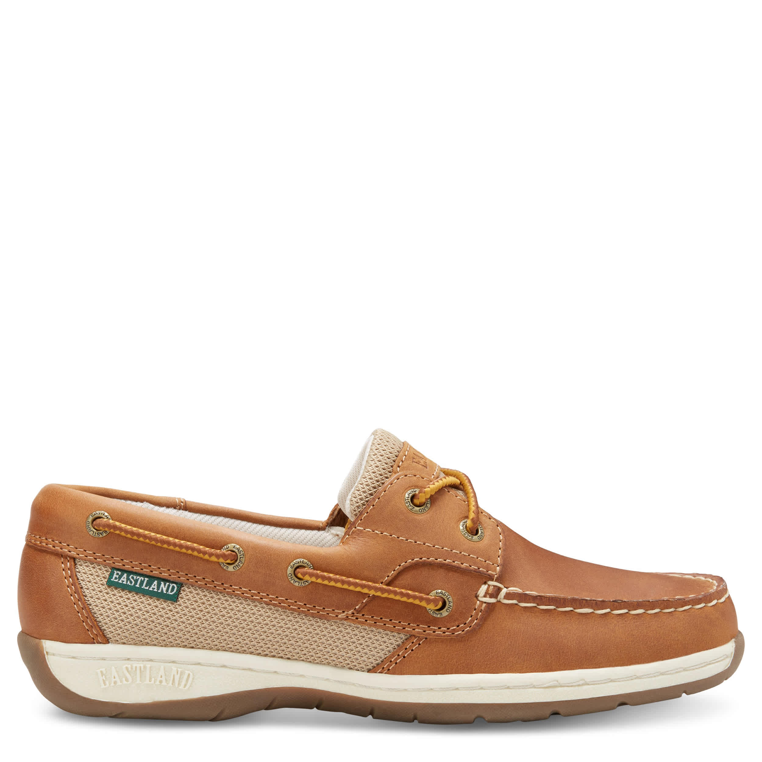 EASTLAND-WOMENS SOLSTICE BOAT SHOE-CHESTNUT & 