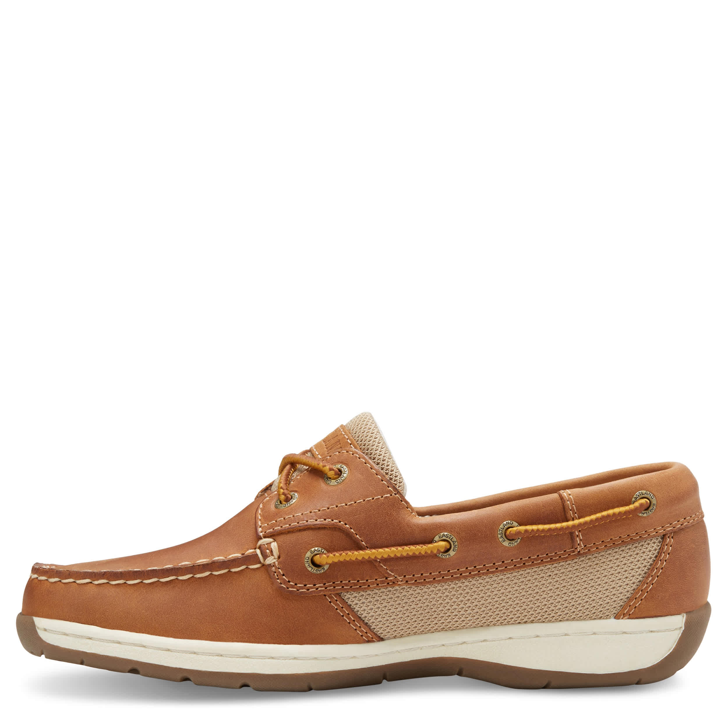 EASTLAND-WOMENS SOLSTICE BOAT SHOE-CHESTNUT & 